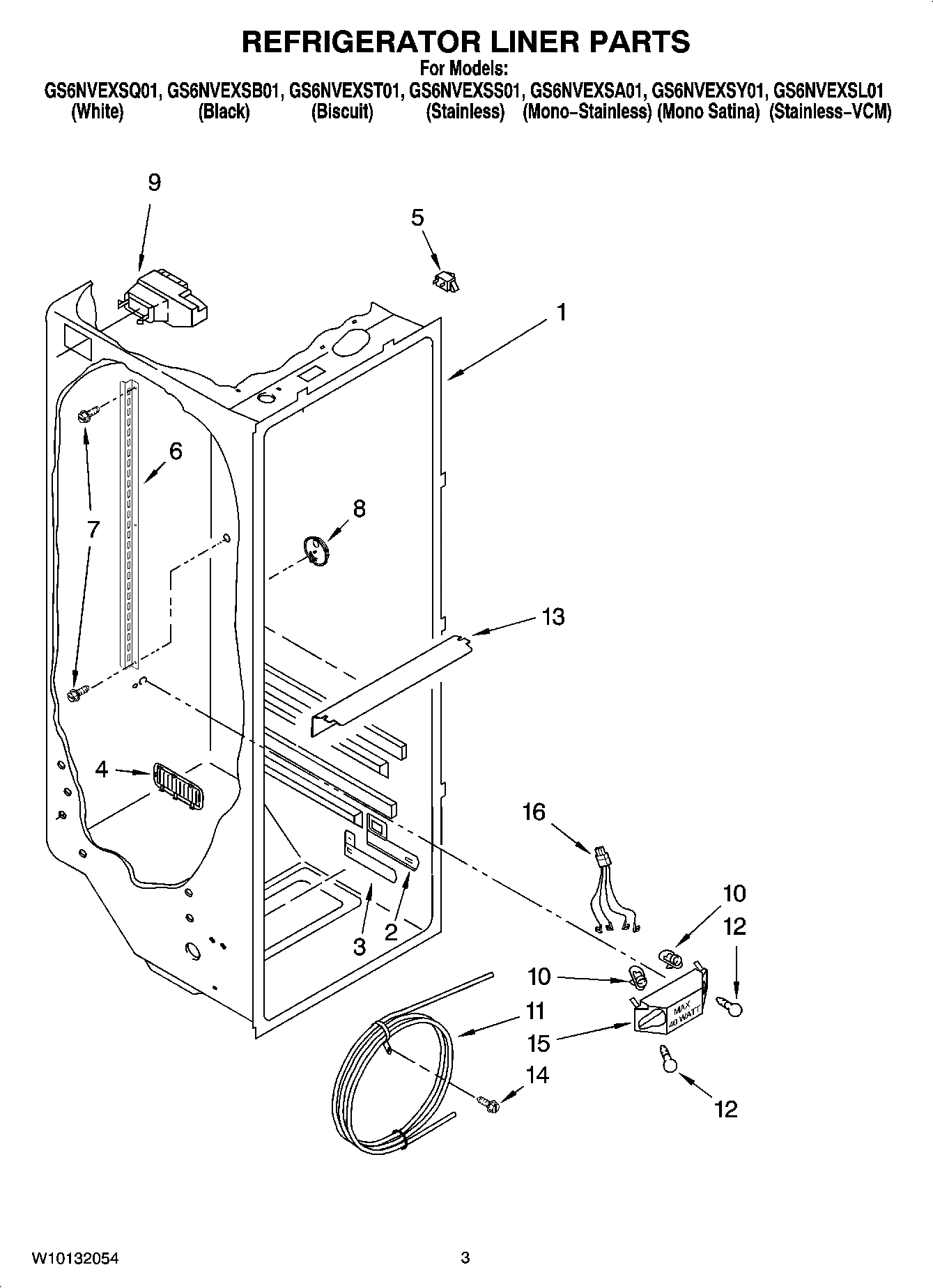 02 - REFRIGERATOR LINER PARTS