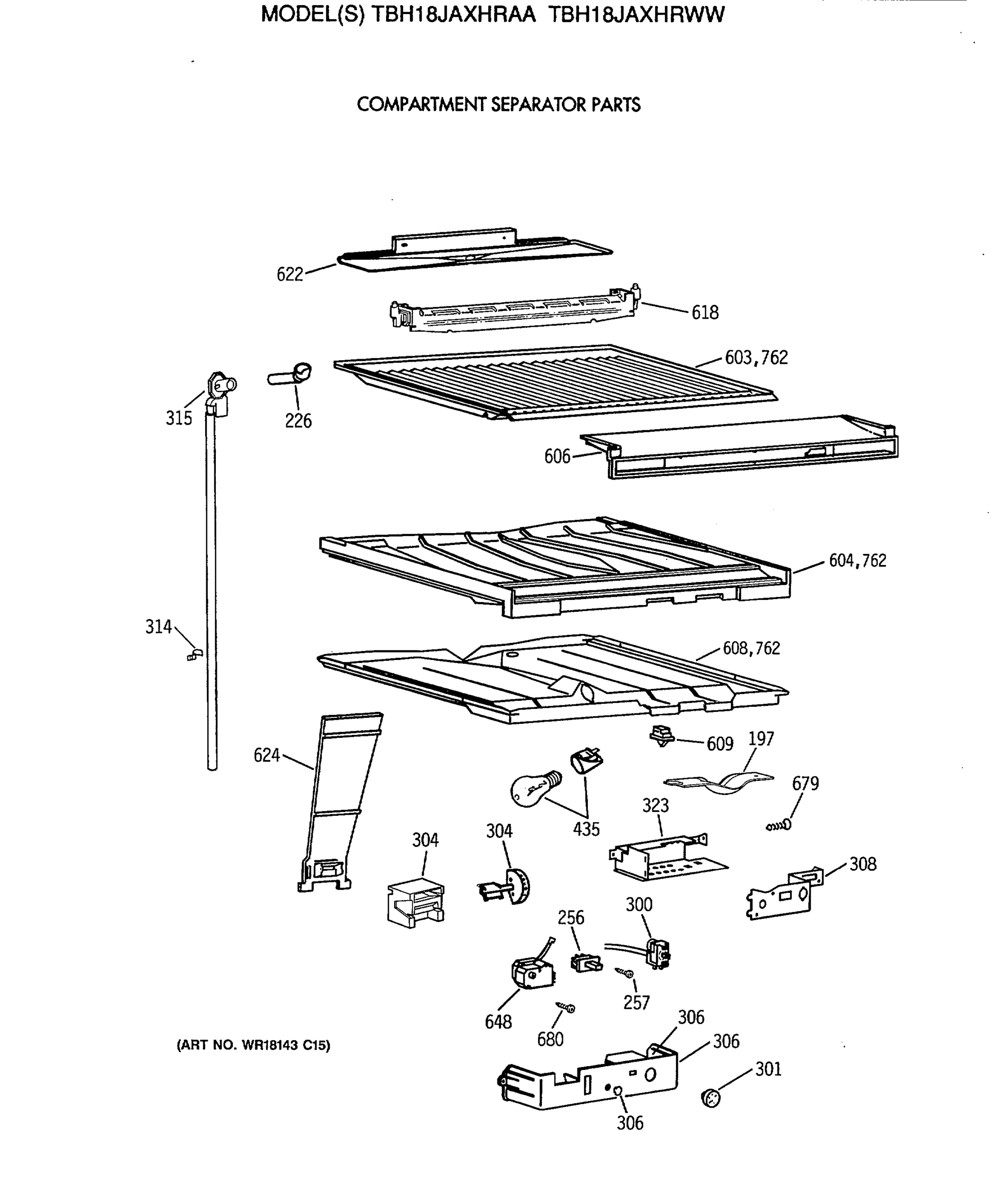 COMPARTMENT SEPARATOR PARTS