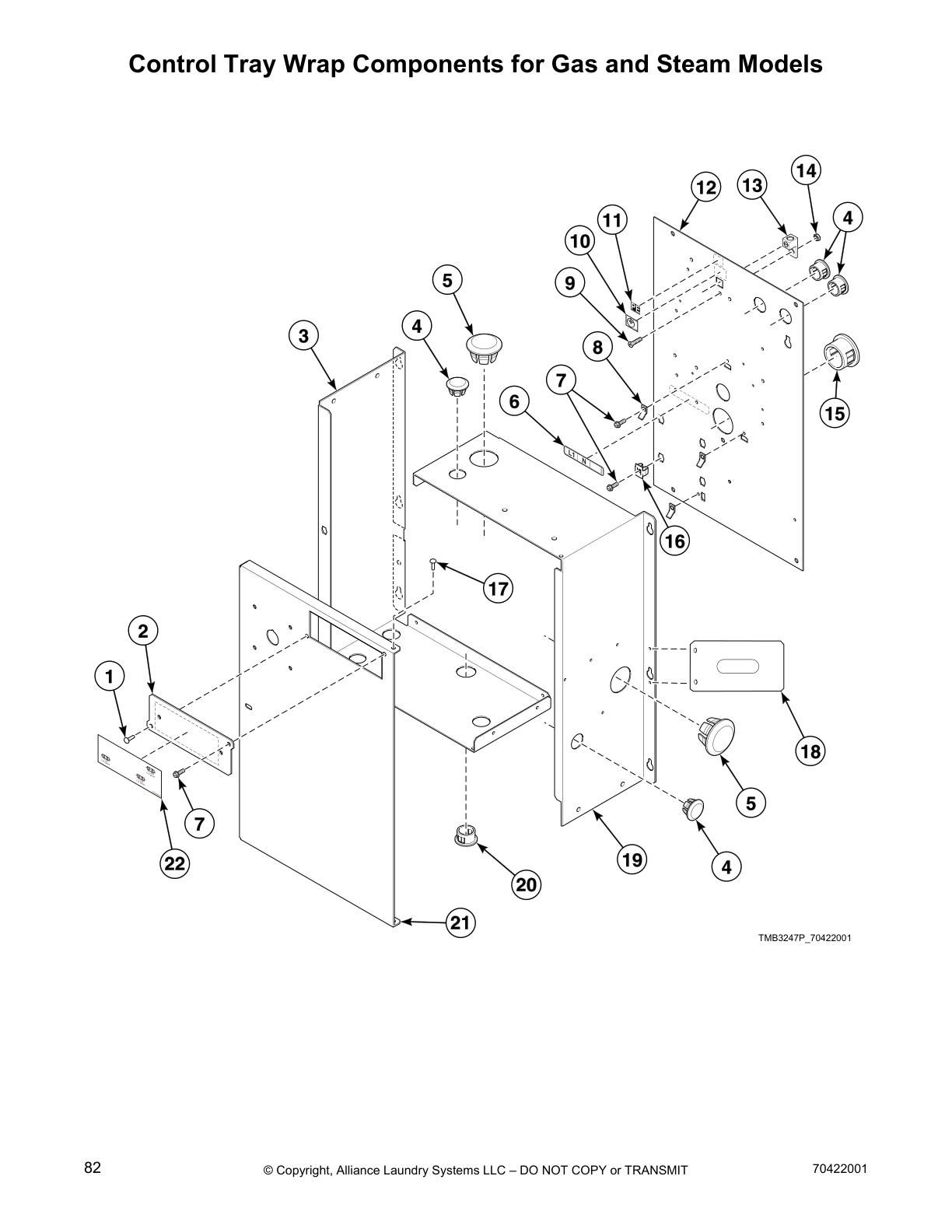 Control Tray Wrap Components for Gas and Steam Models