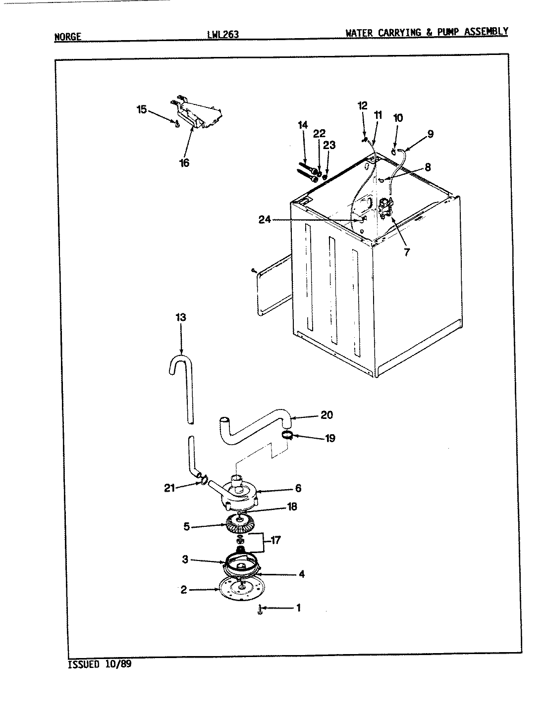 09 - WATER CARRYING & PUMP ASSY. (REV. E-F)