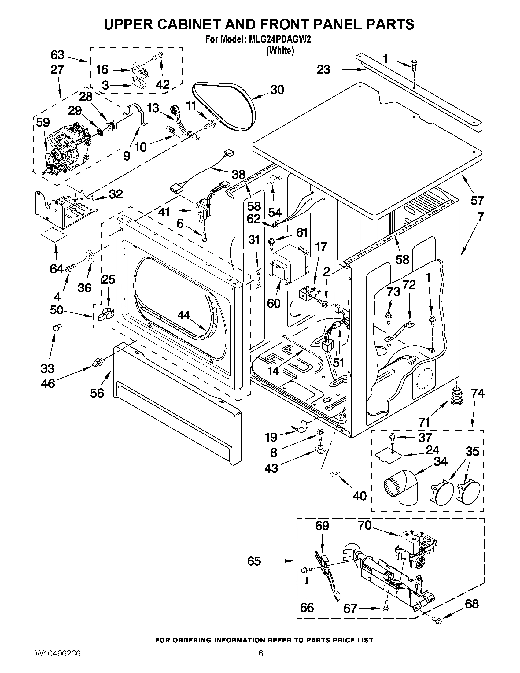 03 - UPPER CABINET AND FRONT PANEL PARTS
