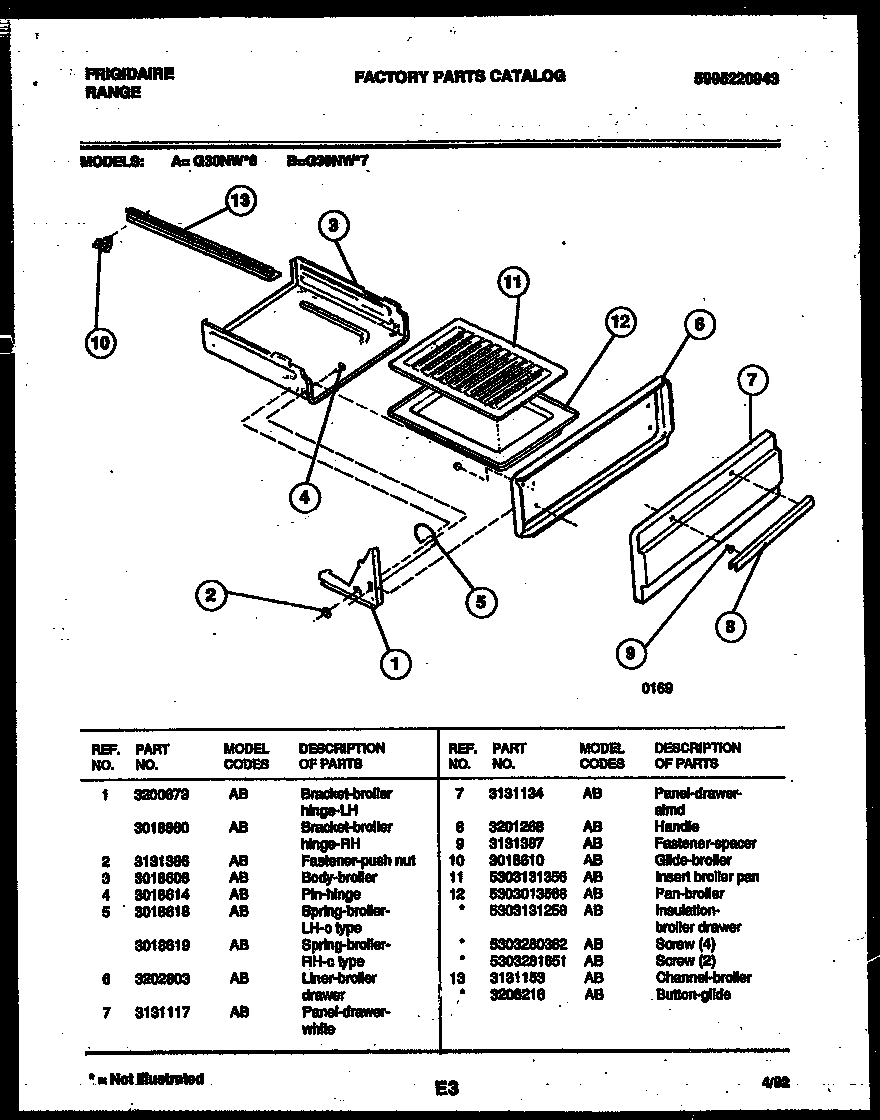 05 - BROILER DRAWER PARTS