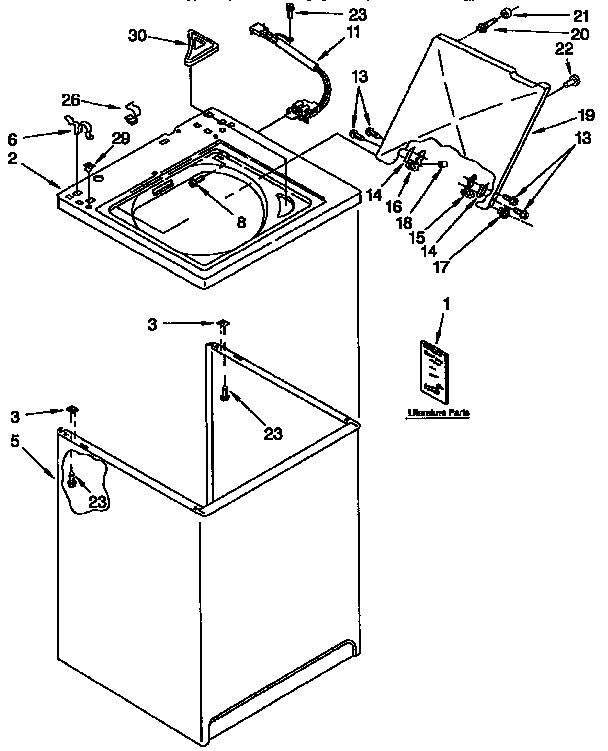 TOP AND CABINET PARTS