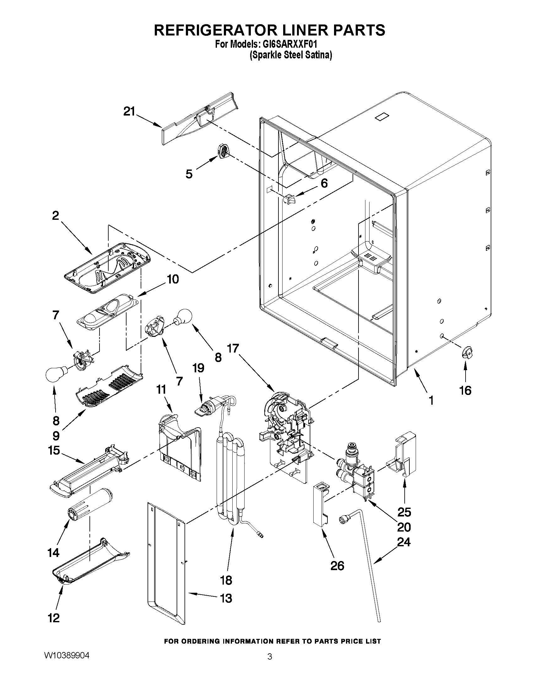 02 - REFRIGERATOR LINER PARTS