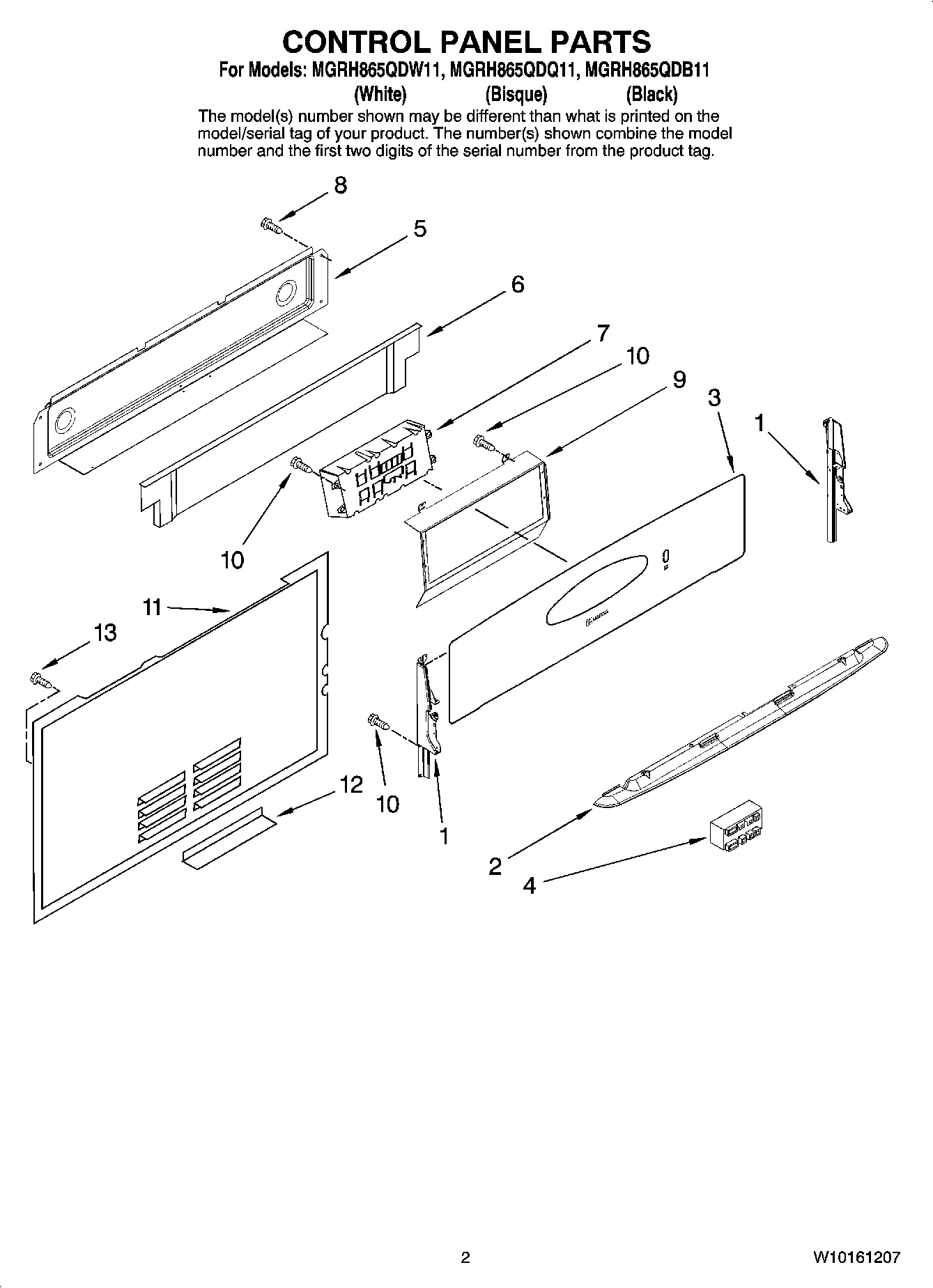 02 - CONTROL PANEL PARTS