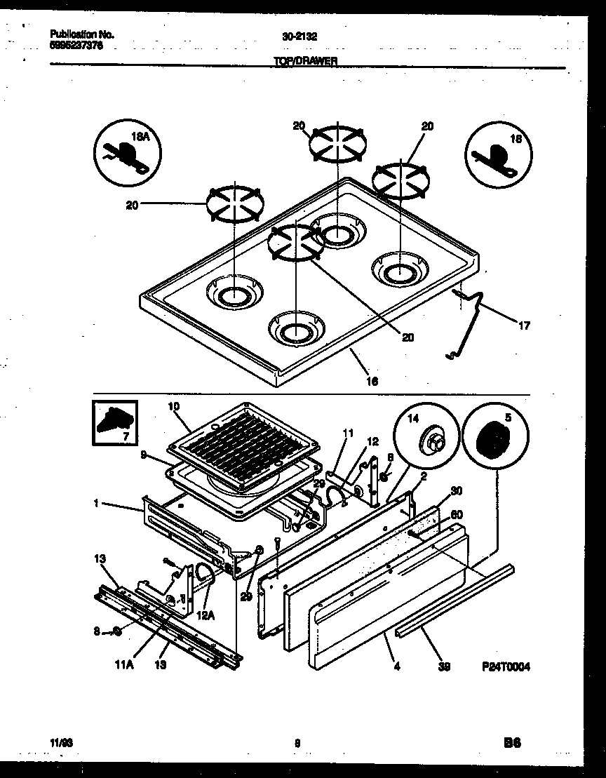 05 - COOKTOP AND BROILER DRAWER PARTS