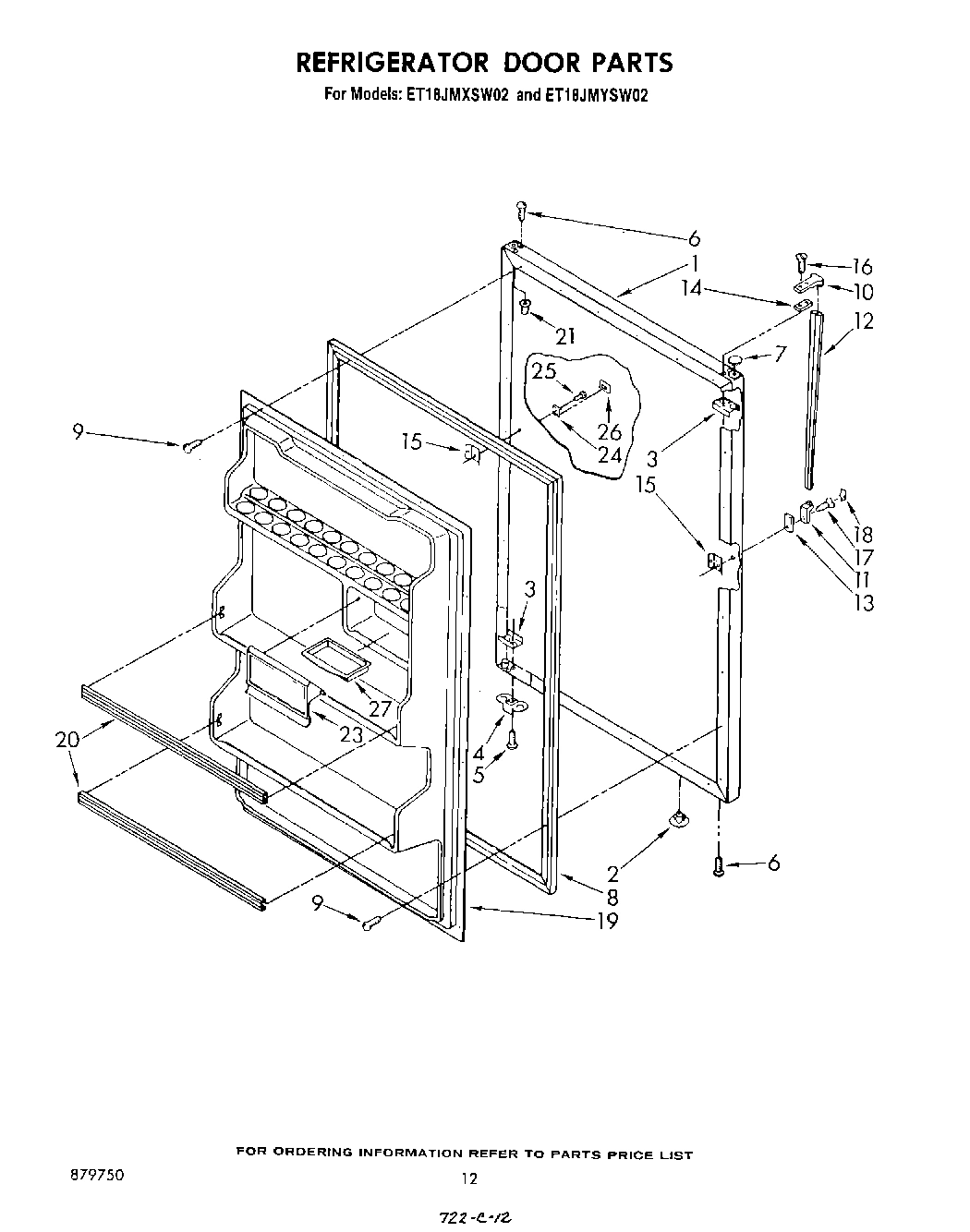 09 - REFRIGERATOR DOOR , NOT ILLUSTRATED