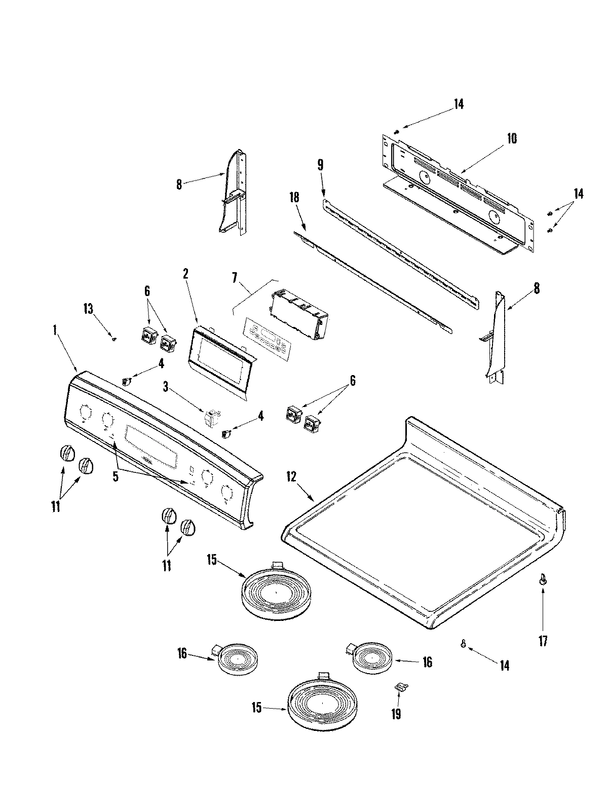 02 - CONTROL PANEL/TOP ASSEMBLY