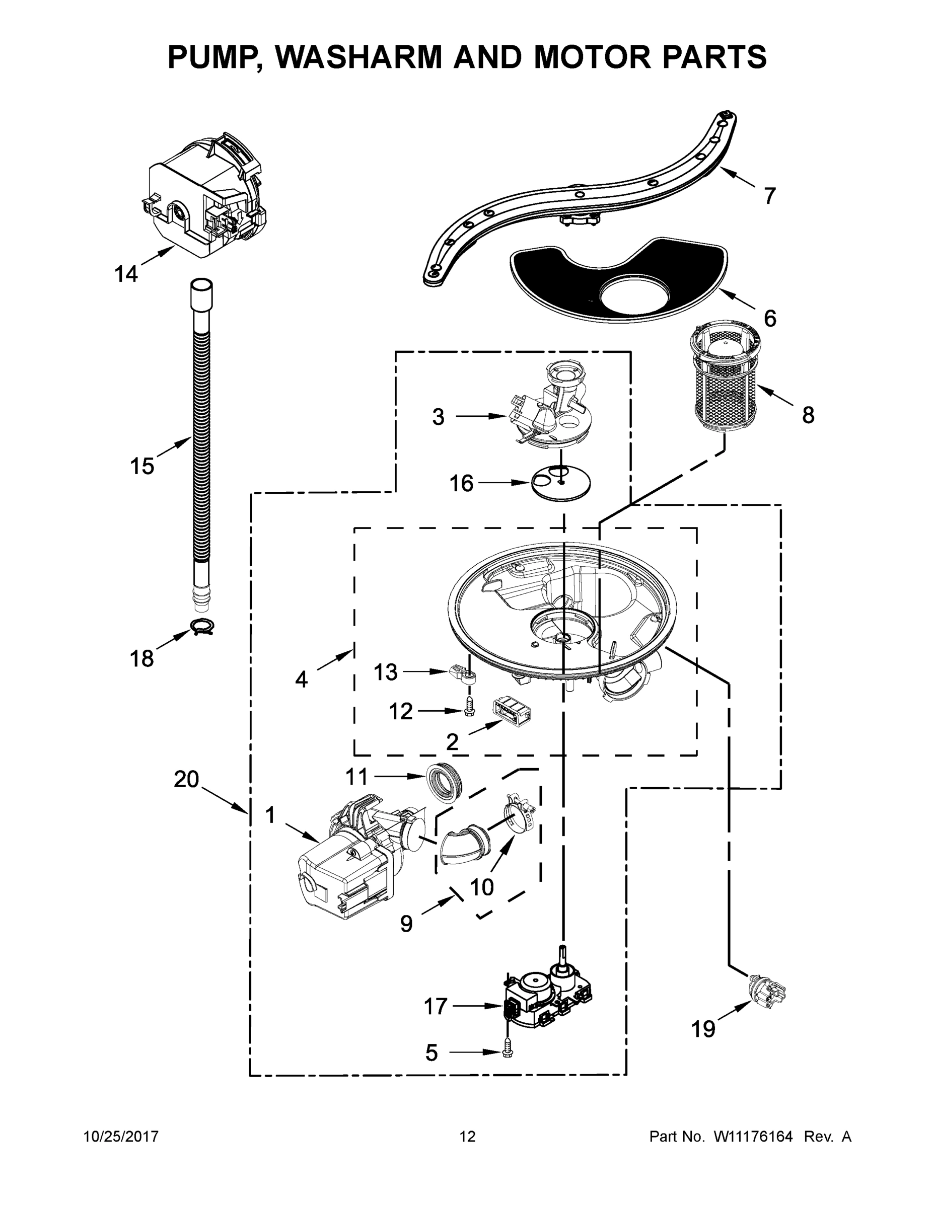 07 - PUMP, WASHARM AND MOTOR PARTS