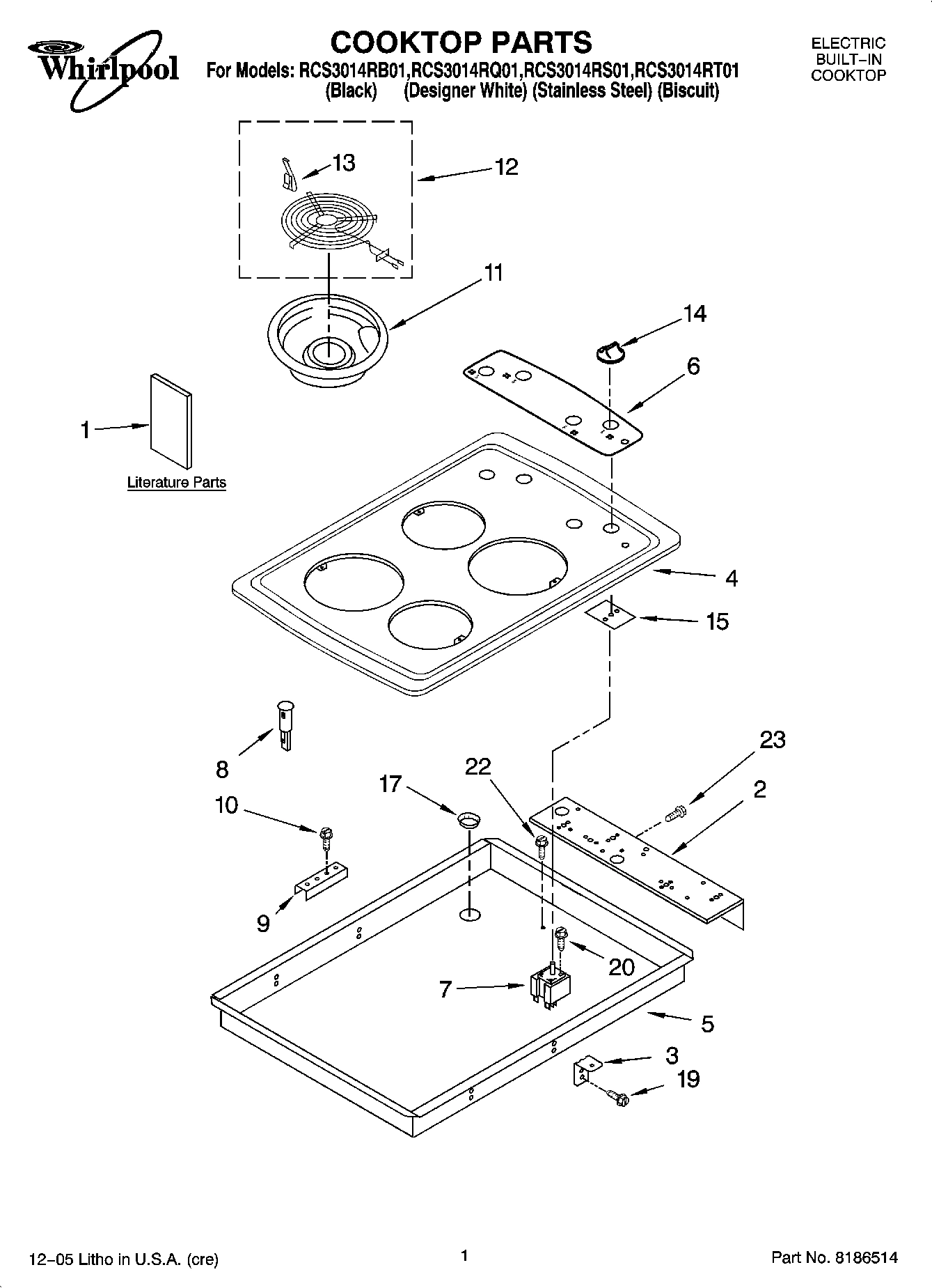 01 - COOKTOP PARTS
