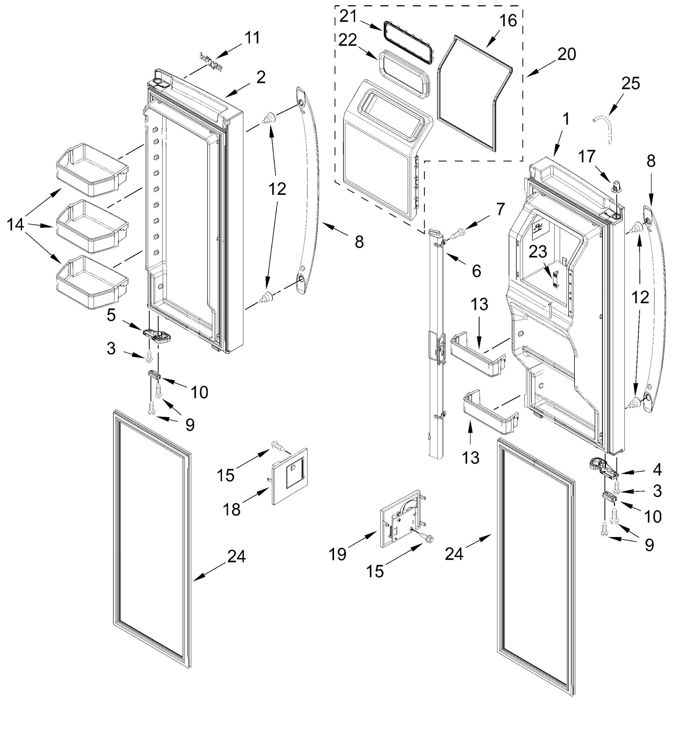 REFRIGERATOR DOOR PARTS