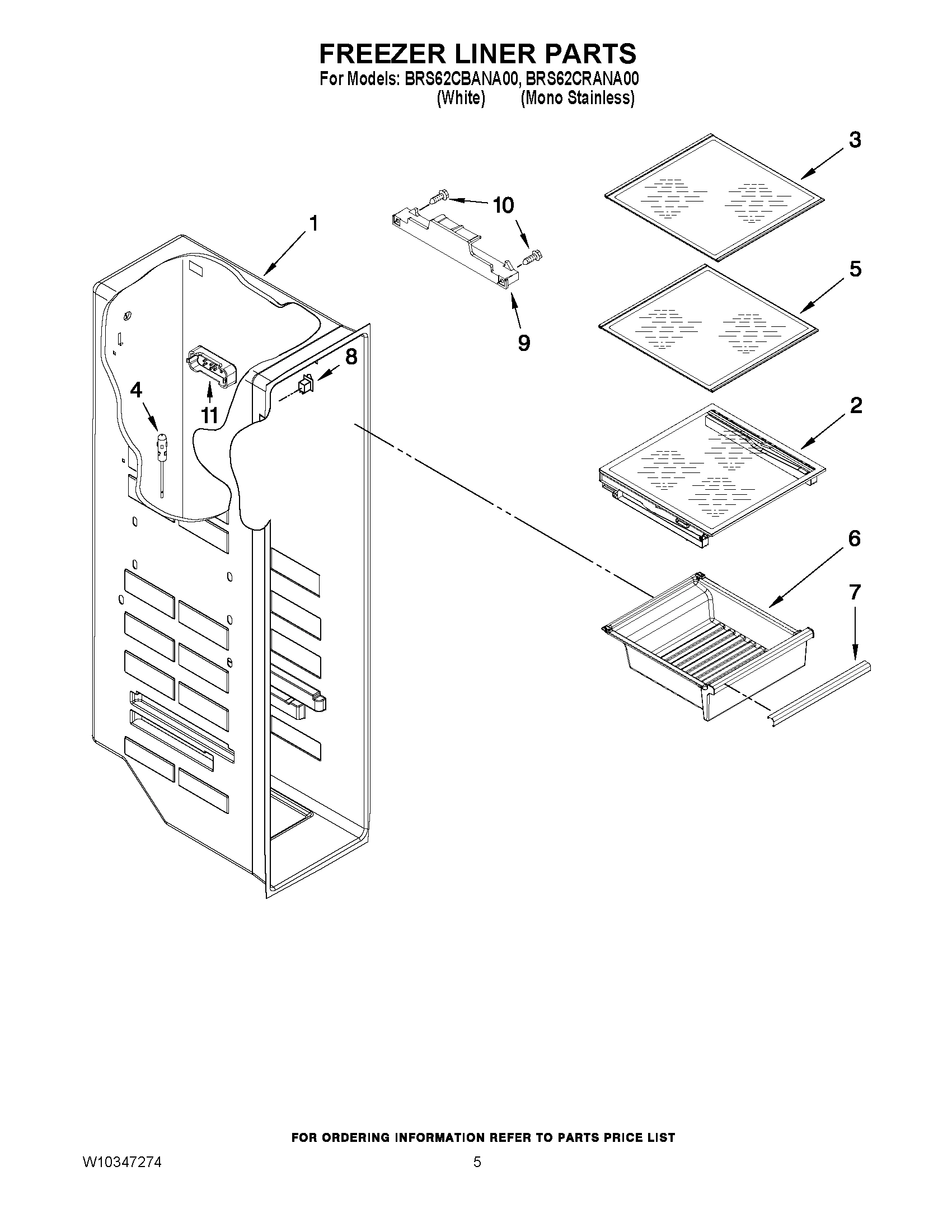 04 - FREEZER LINER PARTS