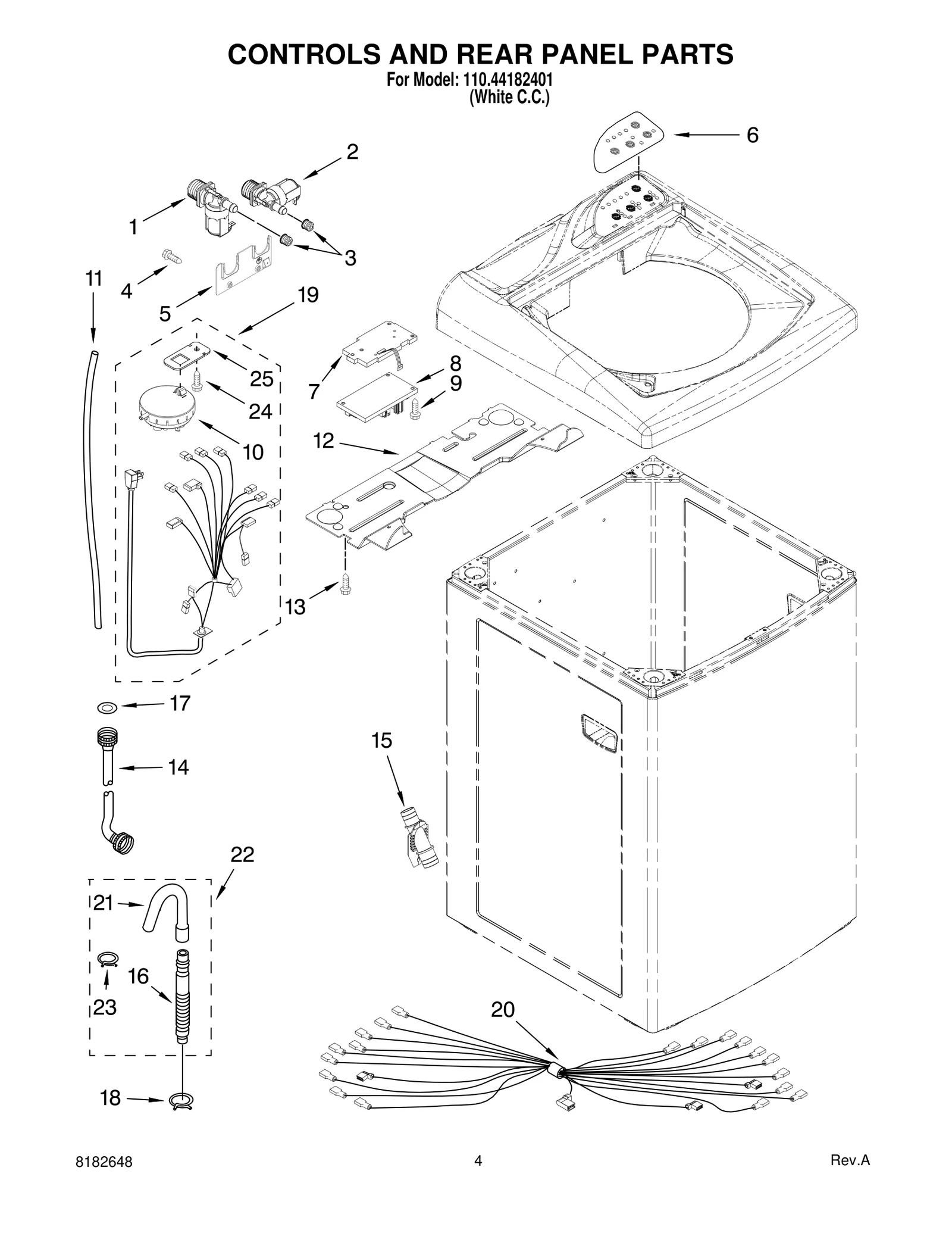 CONTROLS AND REAR PANEL PARTS