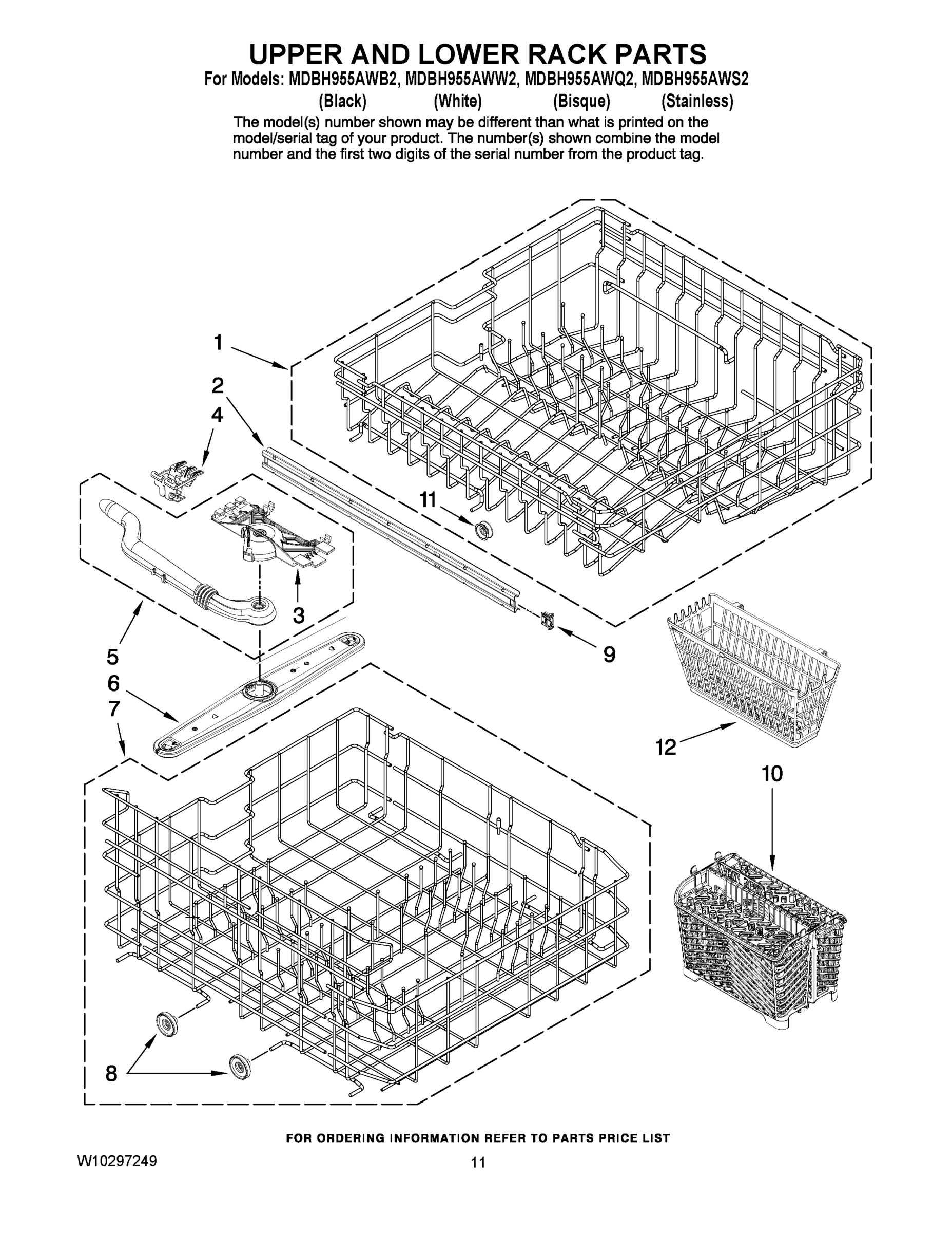 09 - UPPER AND LOWER RACK PARTS