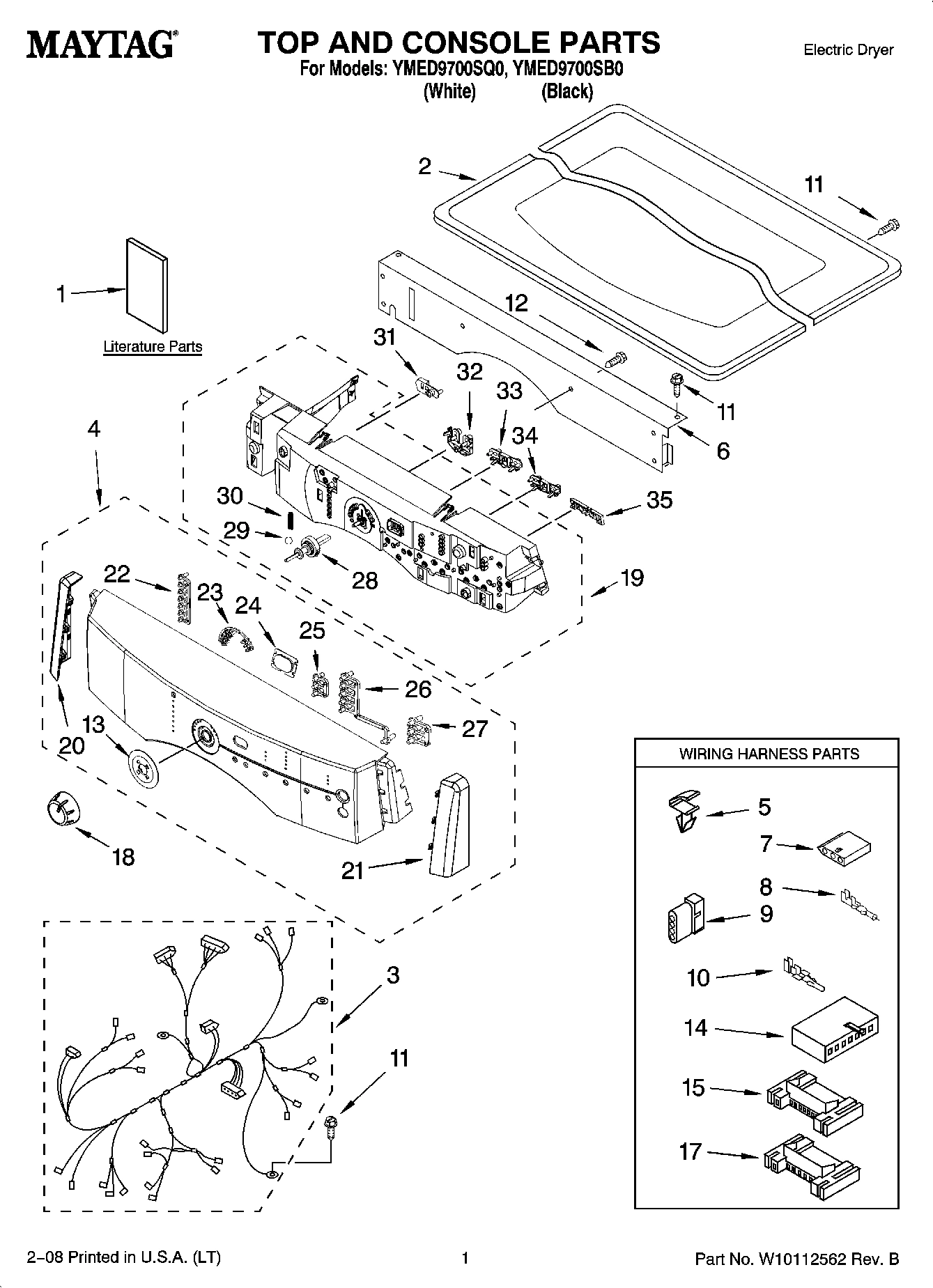 01 - TOP AND CONSOLE PARTS