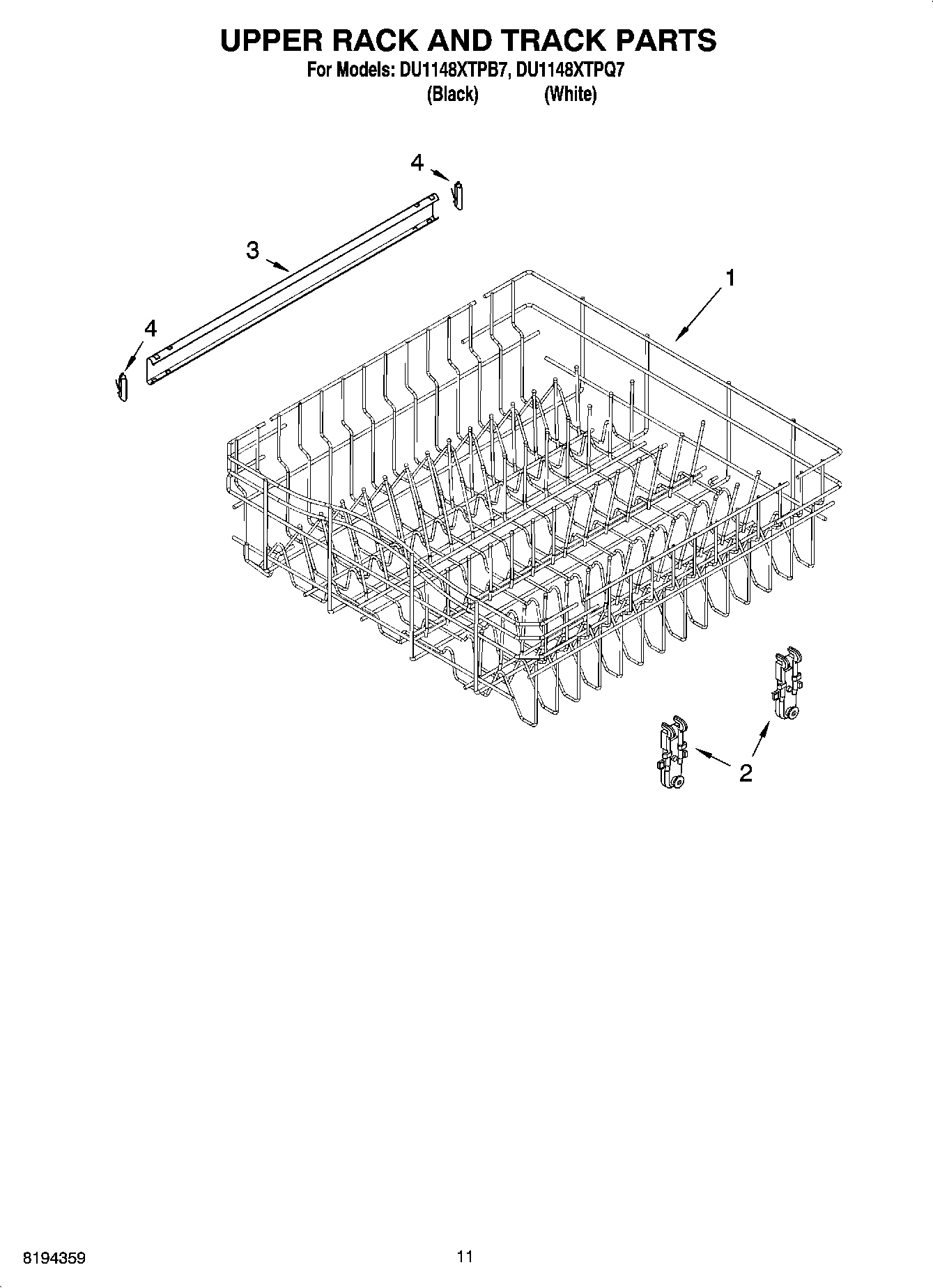 09 - UPPER RACK AND TRACK PARTS