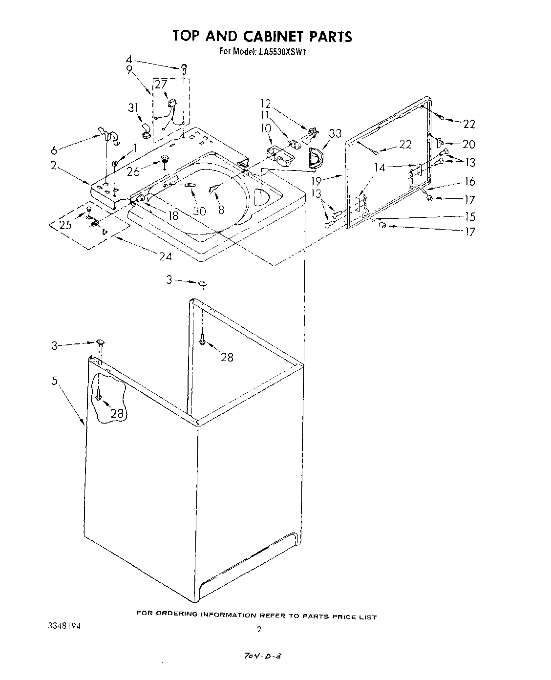 02 - TOP AND CABINET , LITERATURE AND OPTIONAL