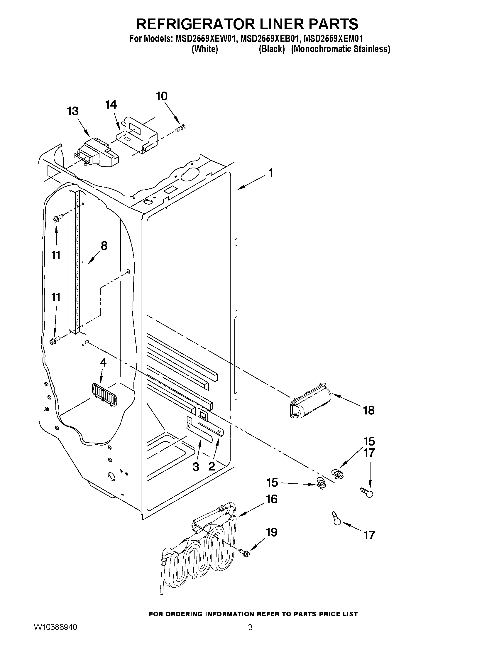 02 - REFRIGERATOR LINER PARTS