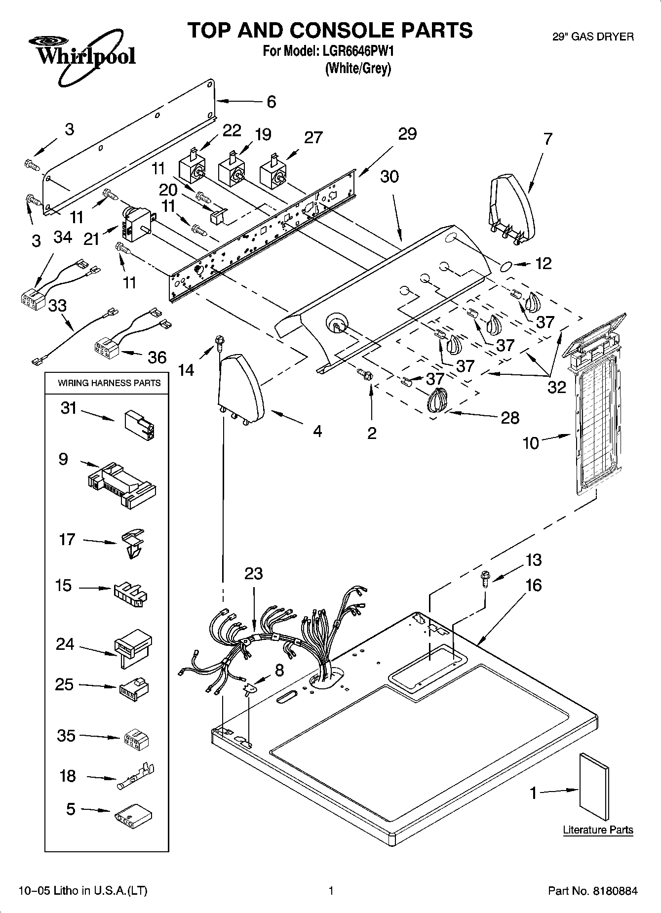 01 - TOP AND CONSOLE PARTS