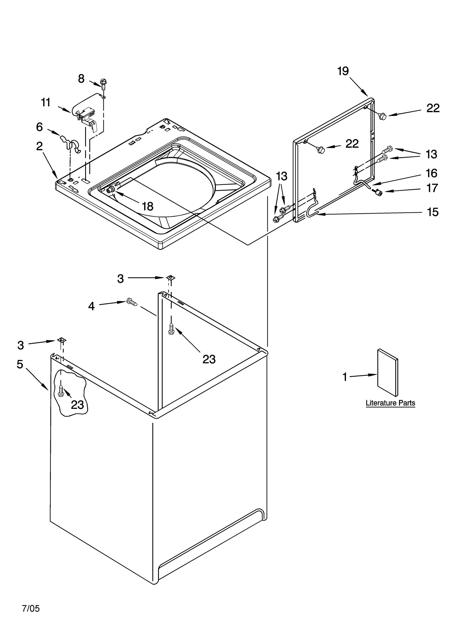 TOP AND CABINET PARTS