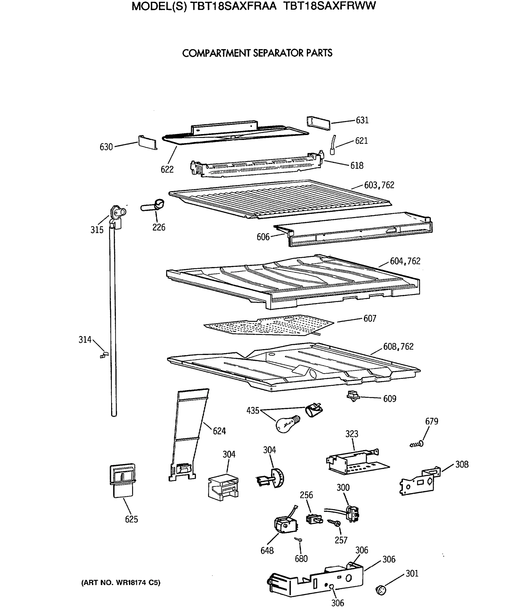 COMPARTMENT SEPARATOR PARTS