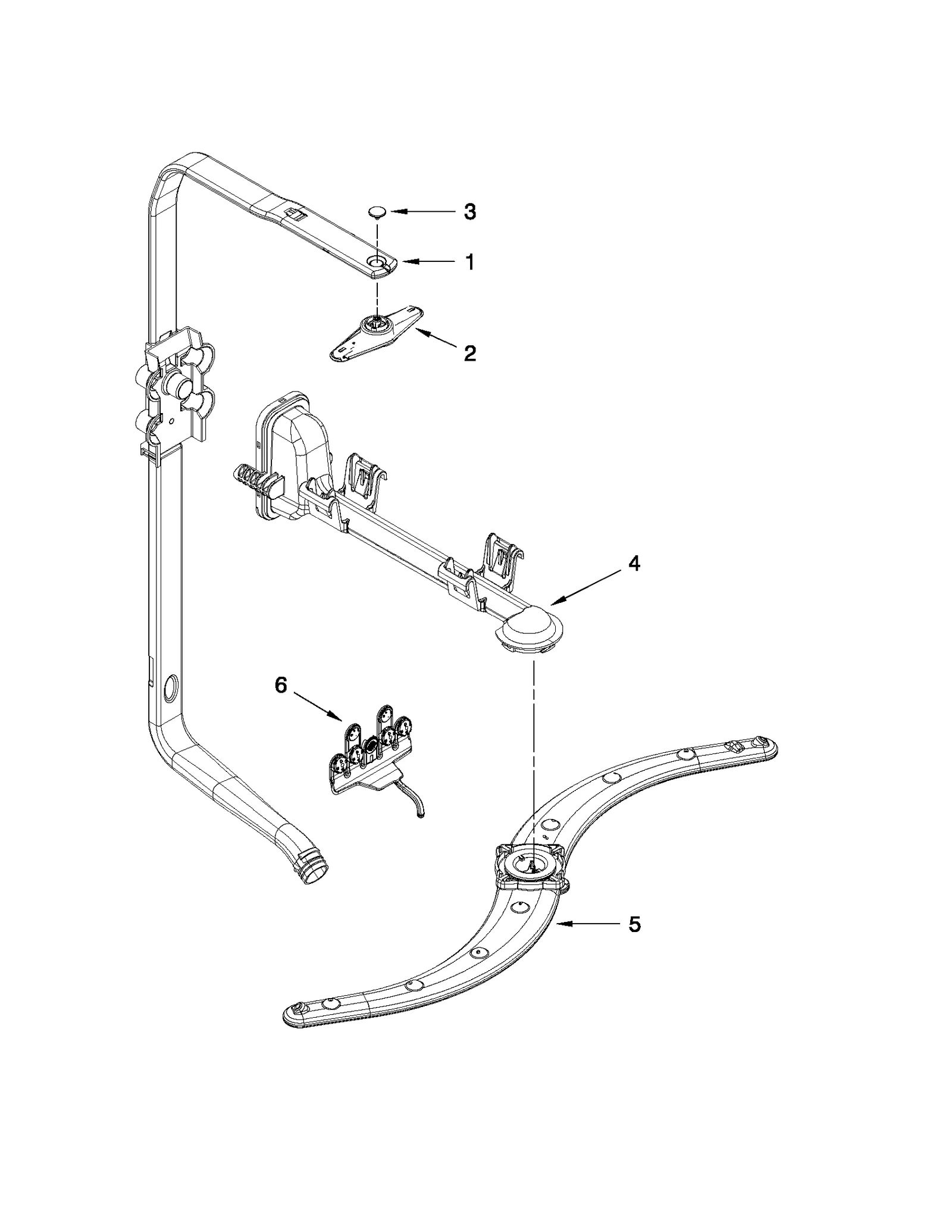 UPPER WASH AND RINSE PARTS
