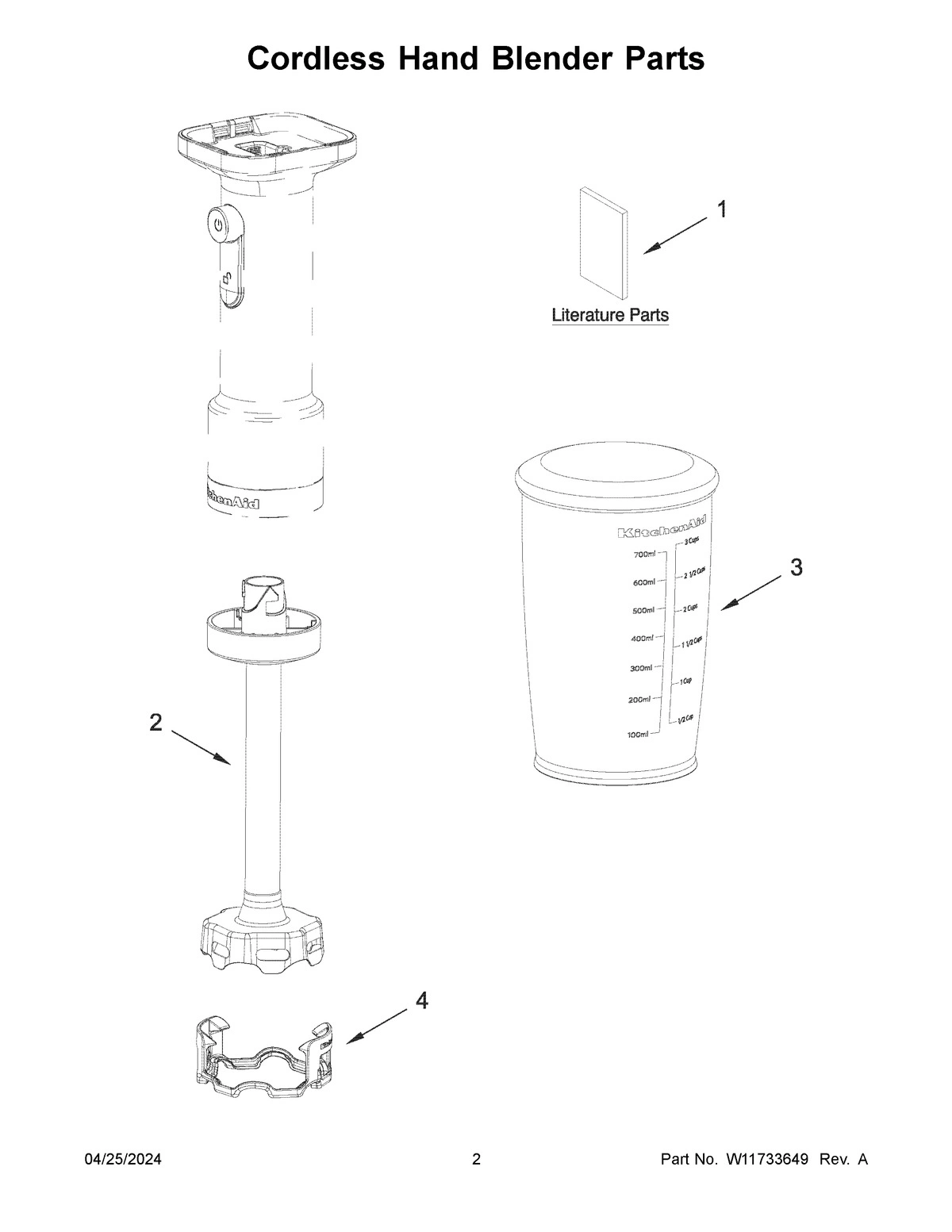 02 - CORDLESS HAND BLENDER PARTS