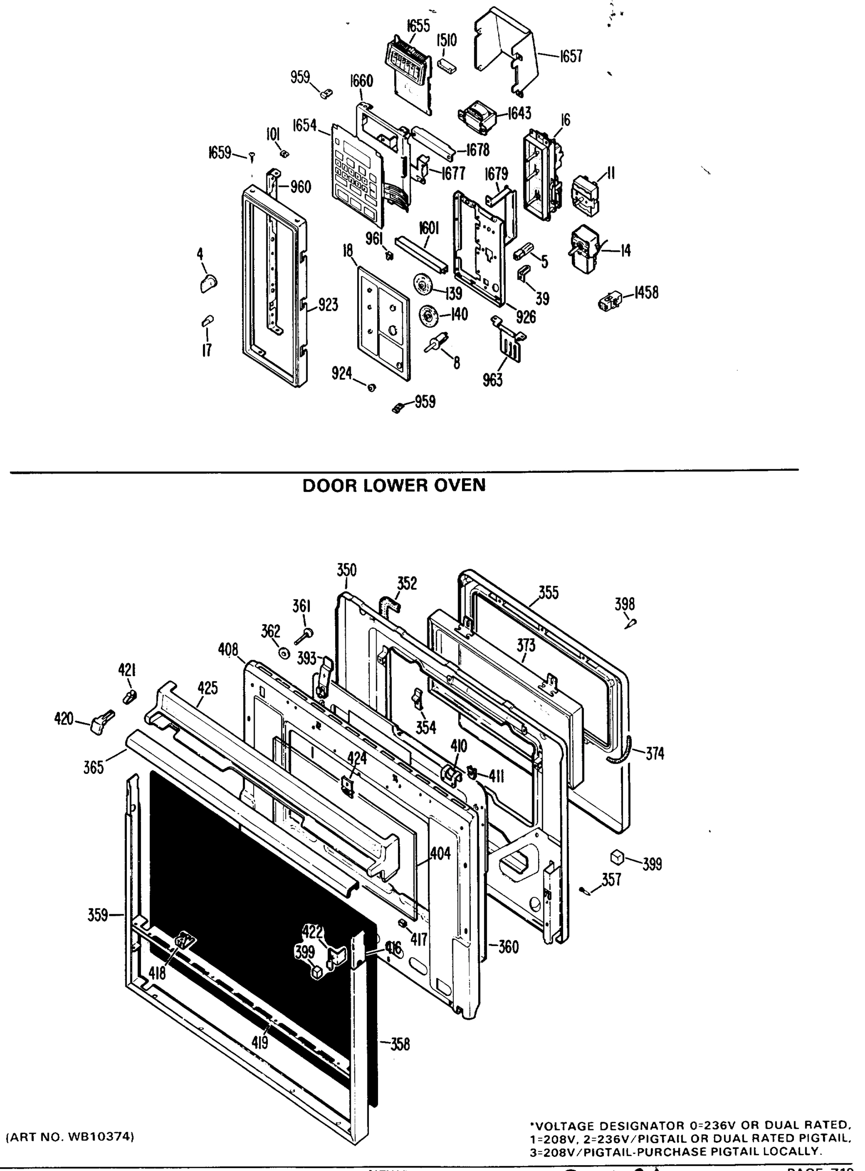 DOOR LOWER OVEN