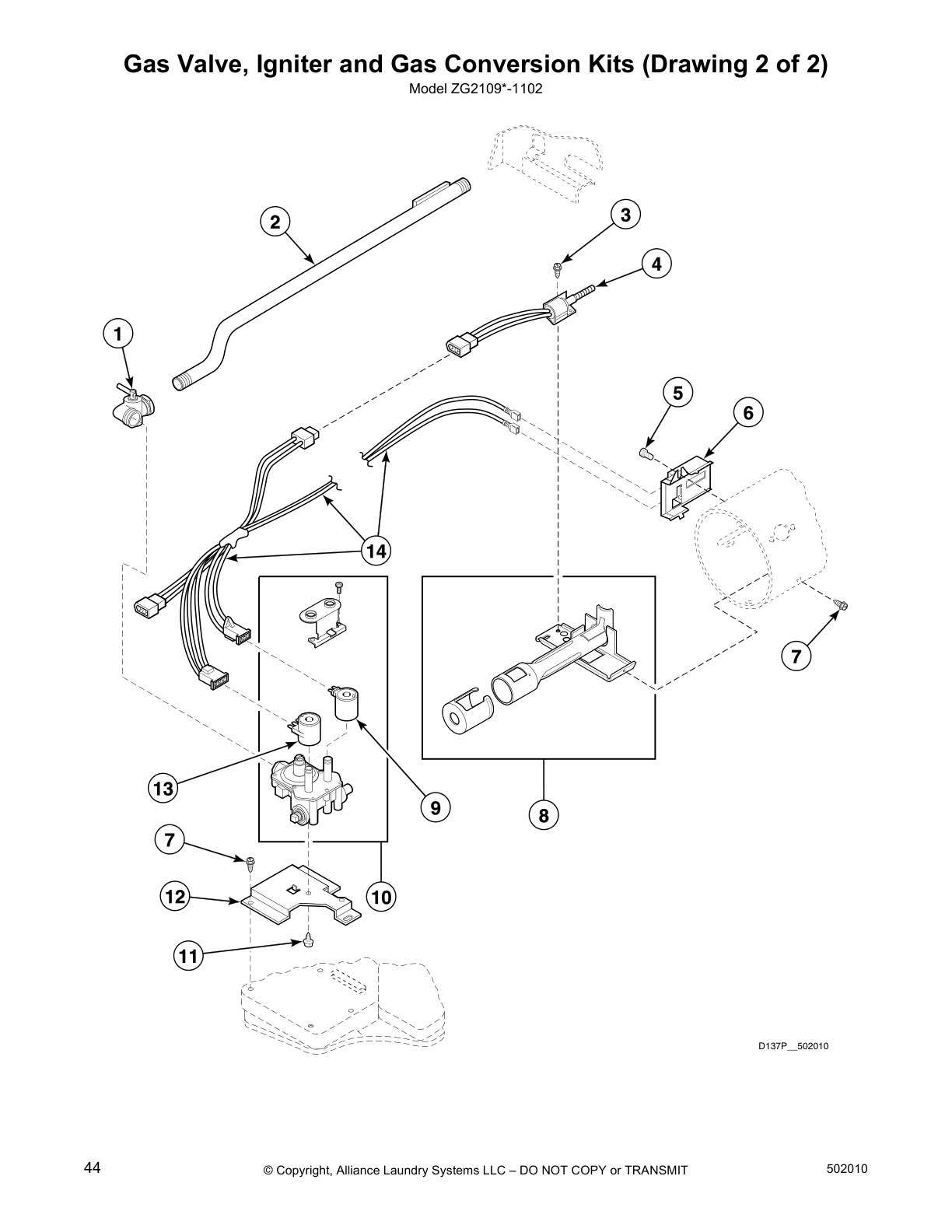 Gas Valve, Igniter and Gas Conversion Kits (Drawing 2 of 2)
