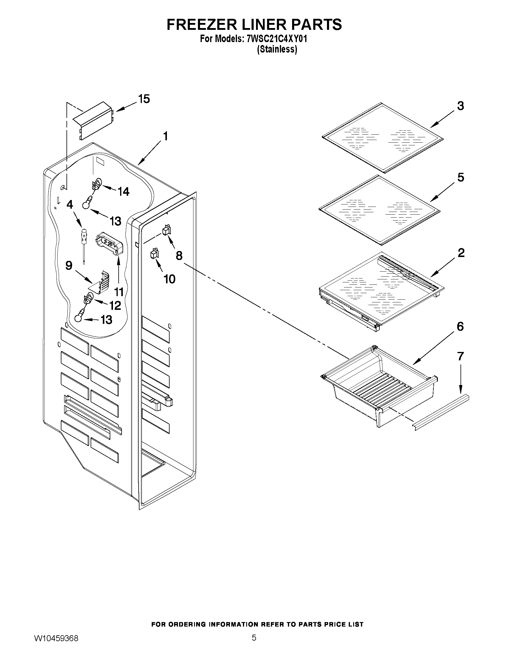 04 - FREEZER LINER PARTS