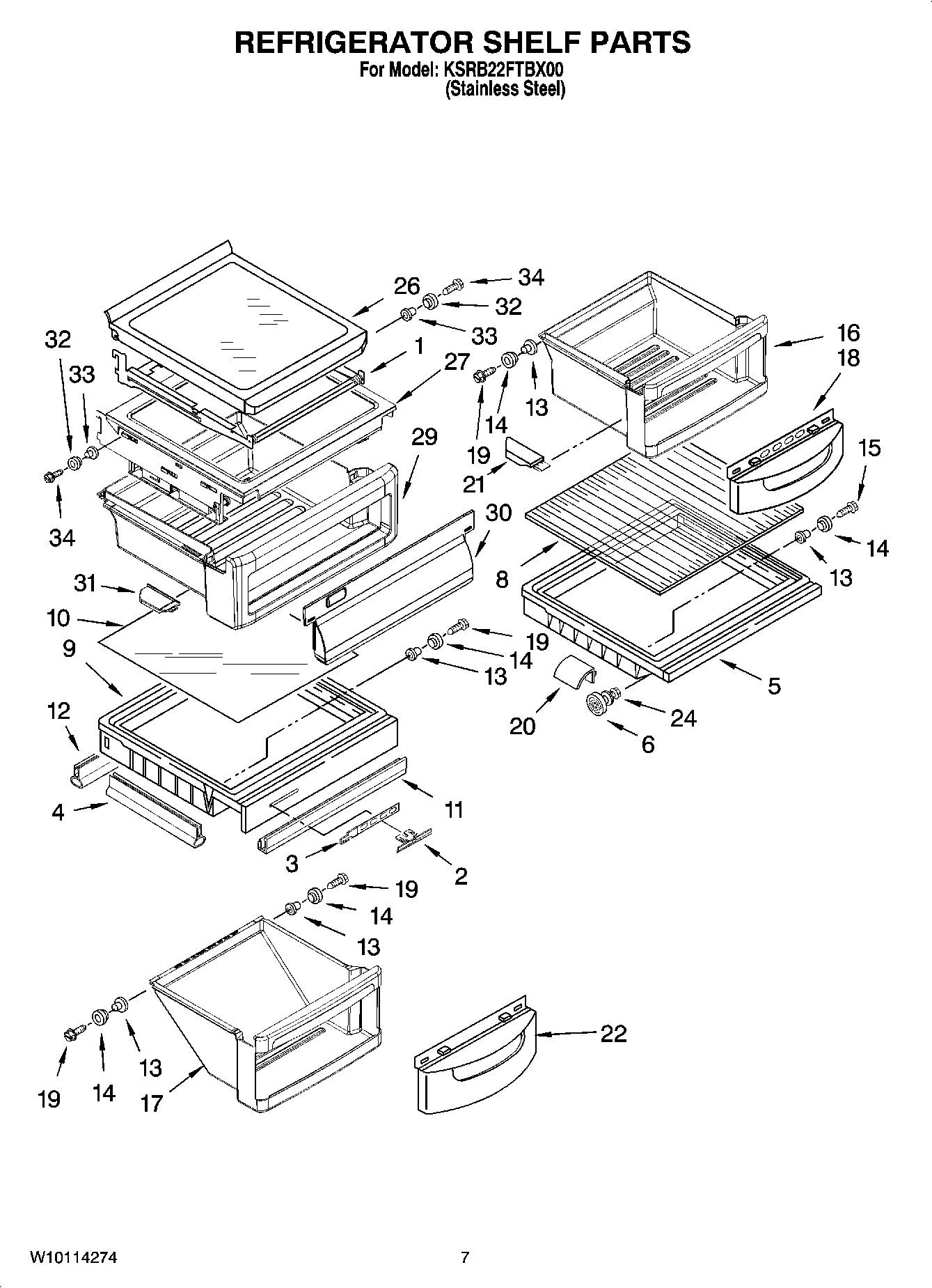 05 - REFRIGERATOR SHELF PARTS