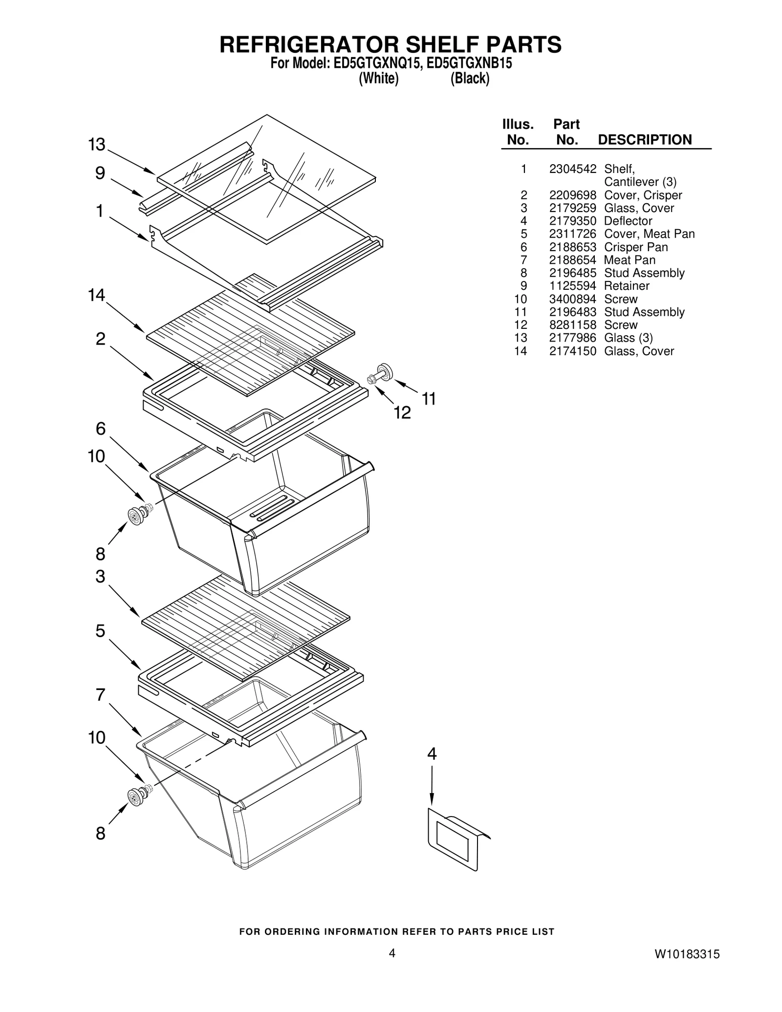 REFRIGERATOR SHELF PARTS