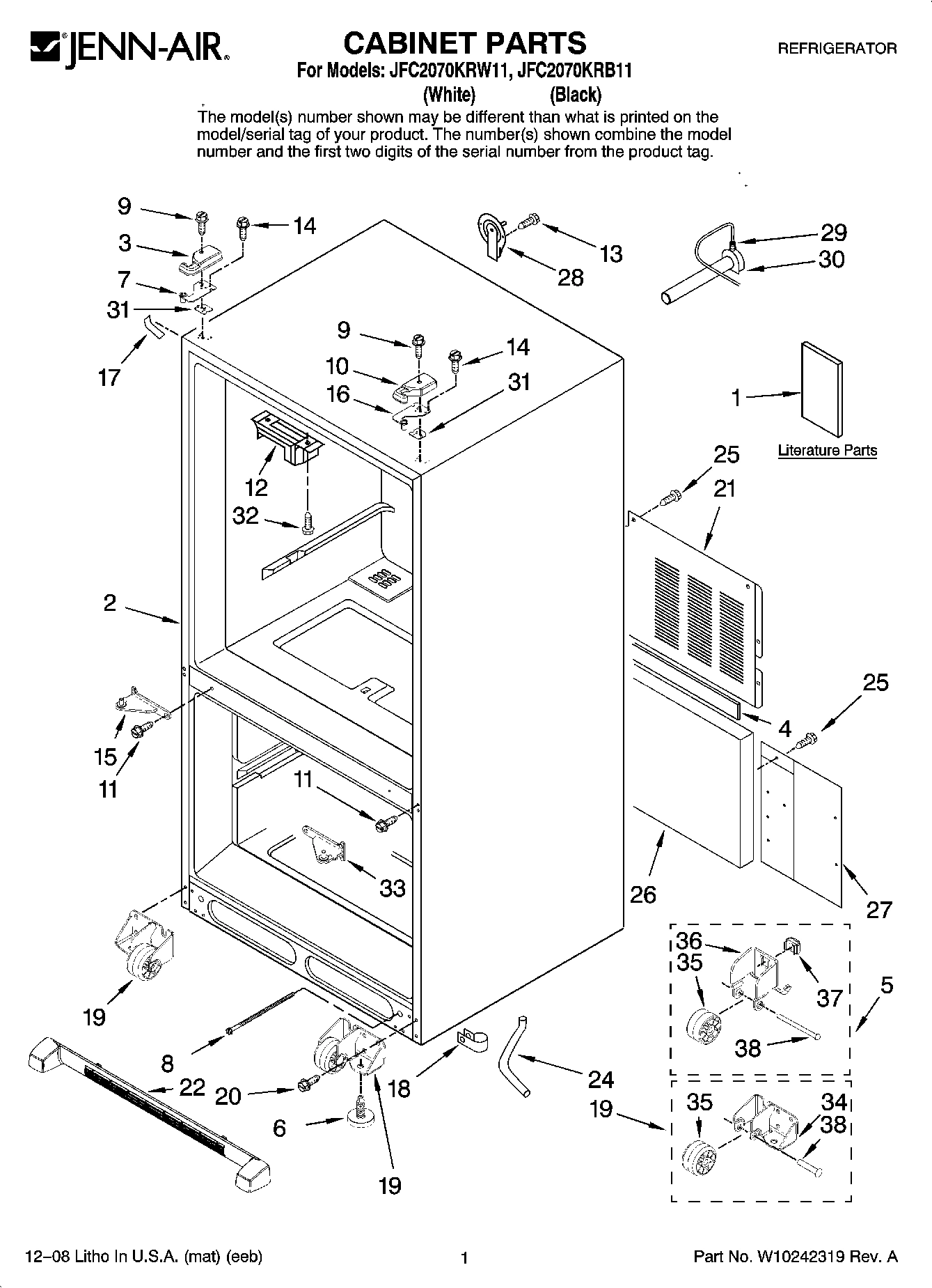 01 - CABINET PARTS