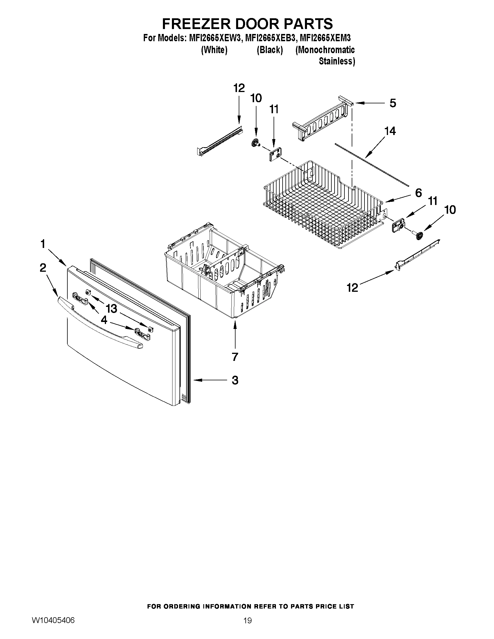 10 - FREEZER DOOR PARTS