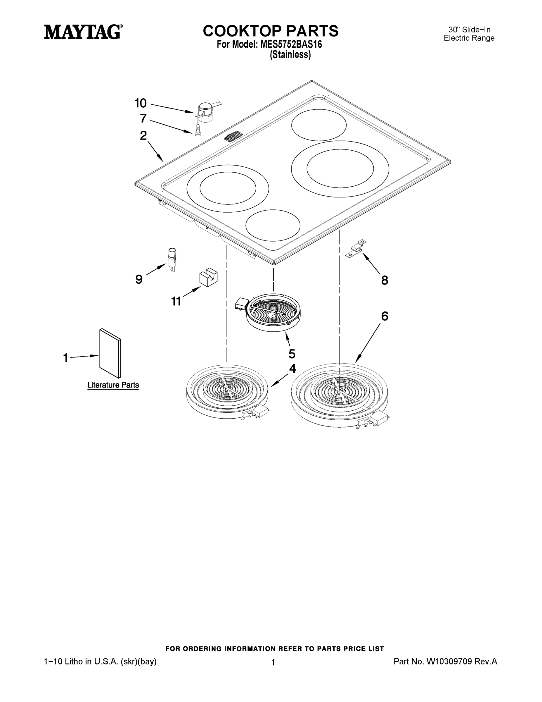 01 - COOKTOP PARTS