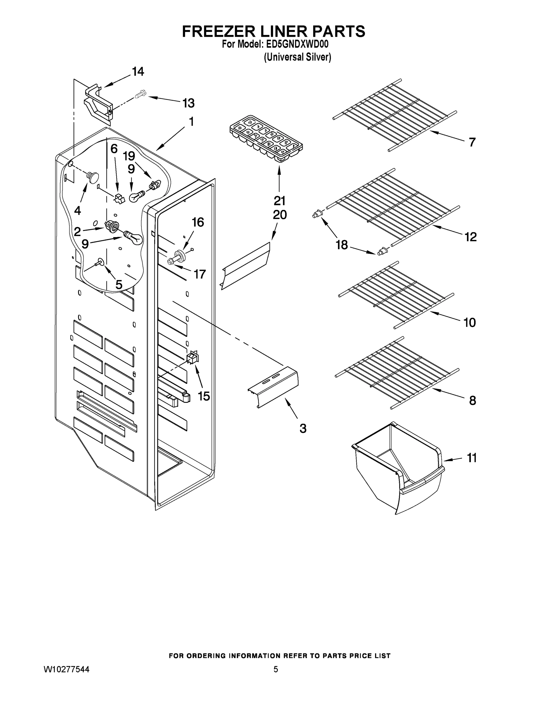 04 - FREEZER LINER PARTS