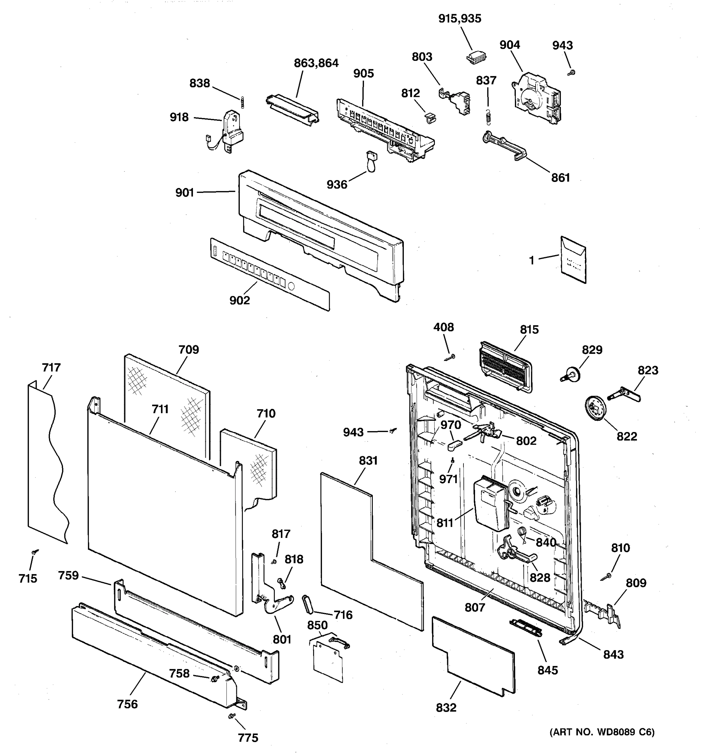 ESCUTCHEON & DOOR ASSEMBLY