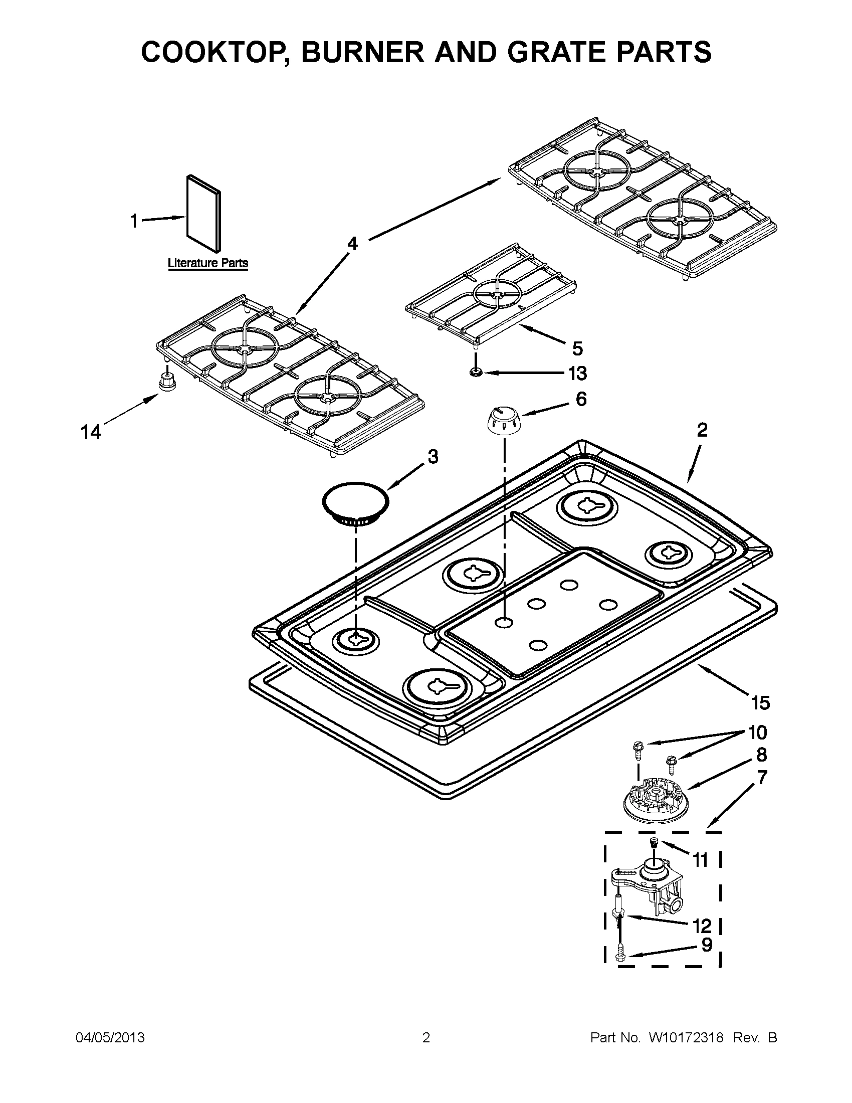 01 - COOKTOP, BURNER AND GRATE PARTS