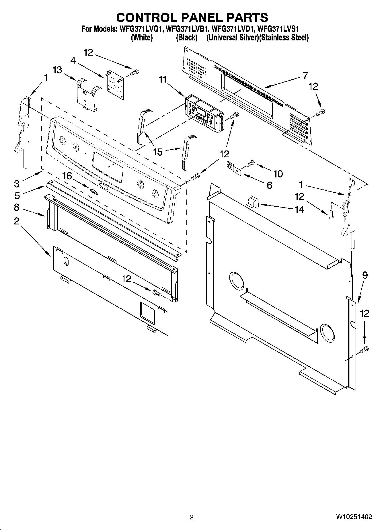 02 - CONTROL PANEL PARTS