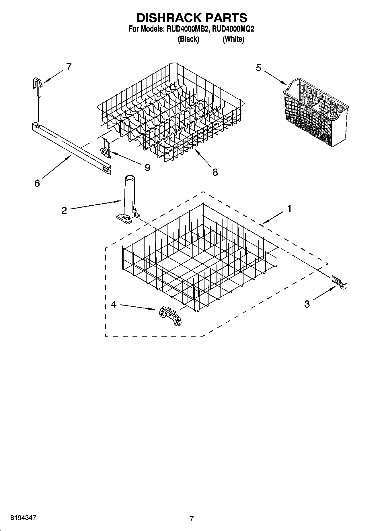 06 - DISHRACK PARTS, OPTIONAL PARTS (NOT INCLUDED)
