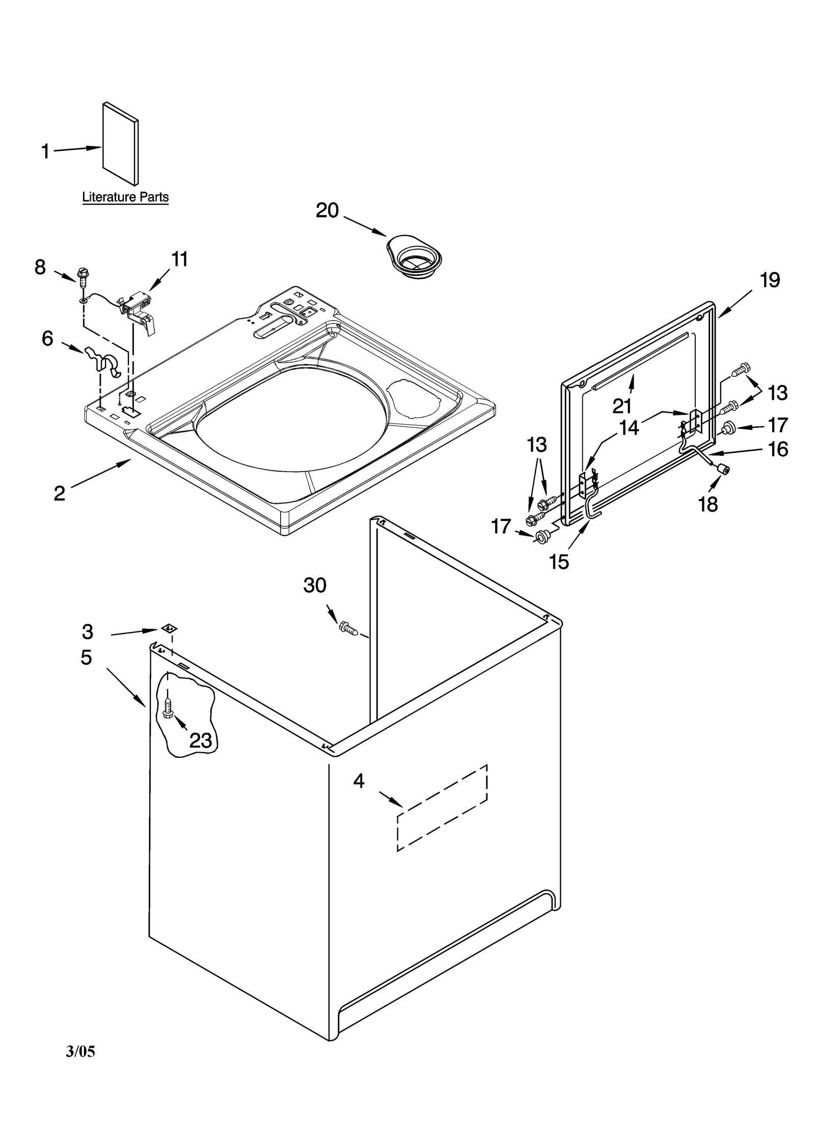 TOP AND CABINET PARTS