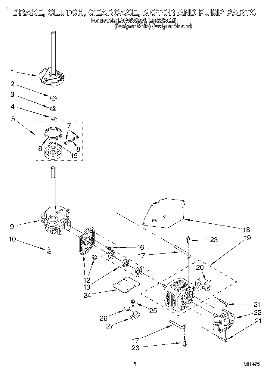 05 - BRAKE, CLUTCH, GEARCASE, MOTOR & PUMP