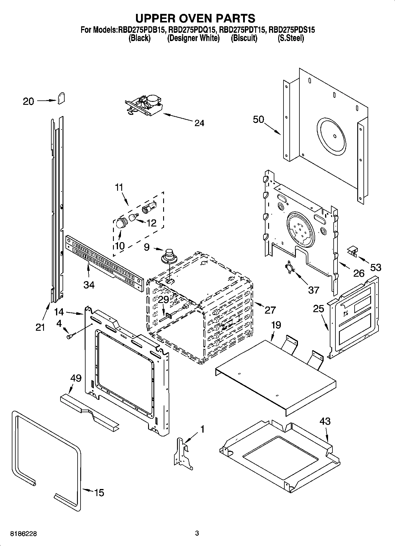 02 - UPPER OVEN PARTS