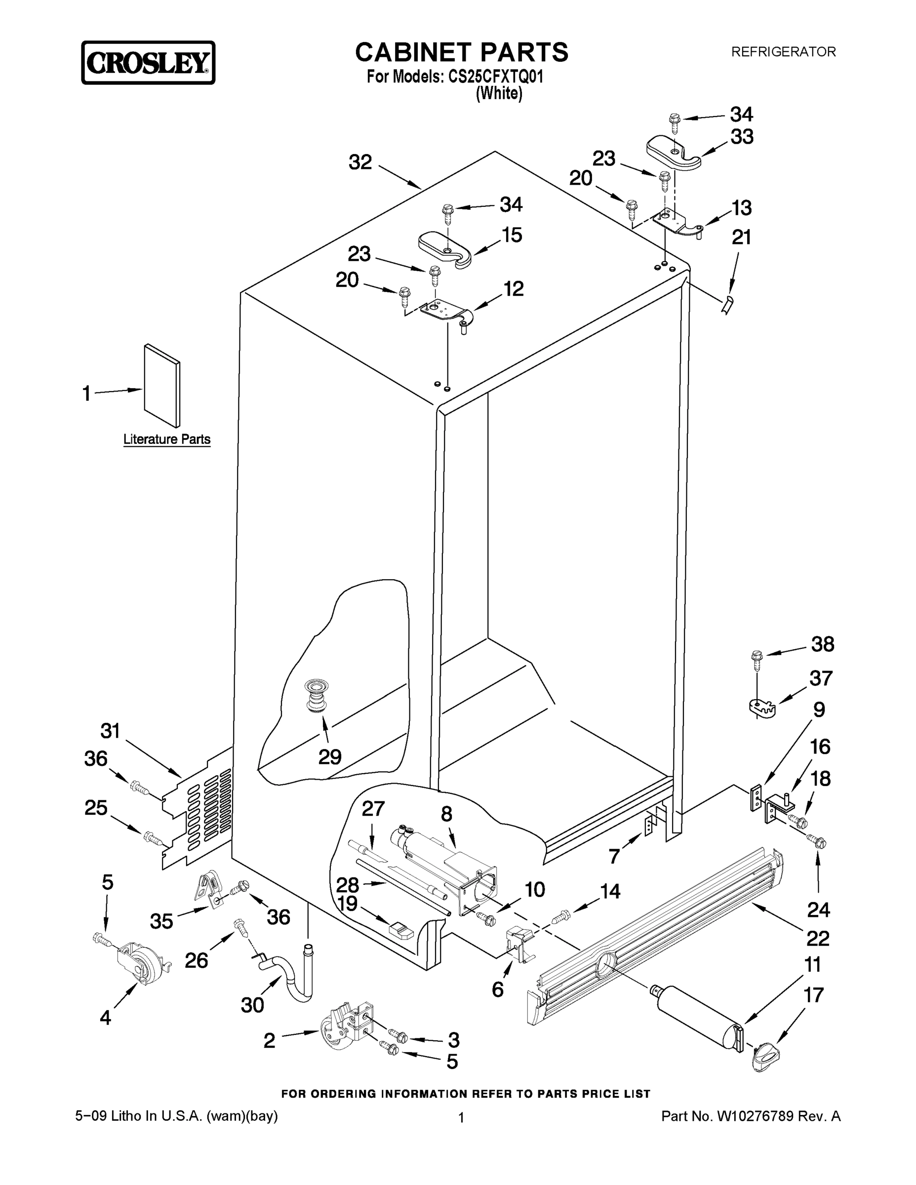 01 - CABINET PARTS