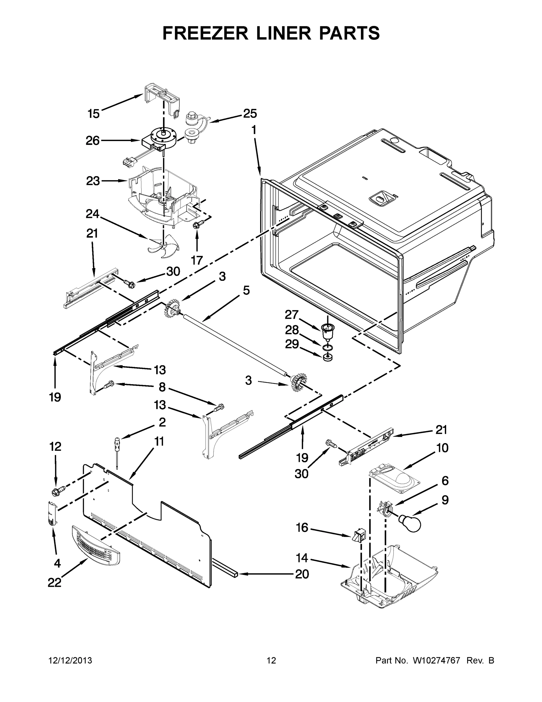 07 - FREEZER LINER PARTS