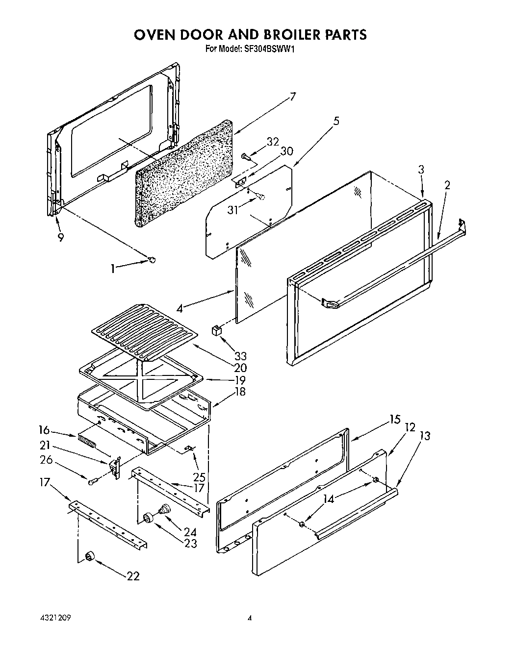 03 - OVEN DOOR AND BROILER