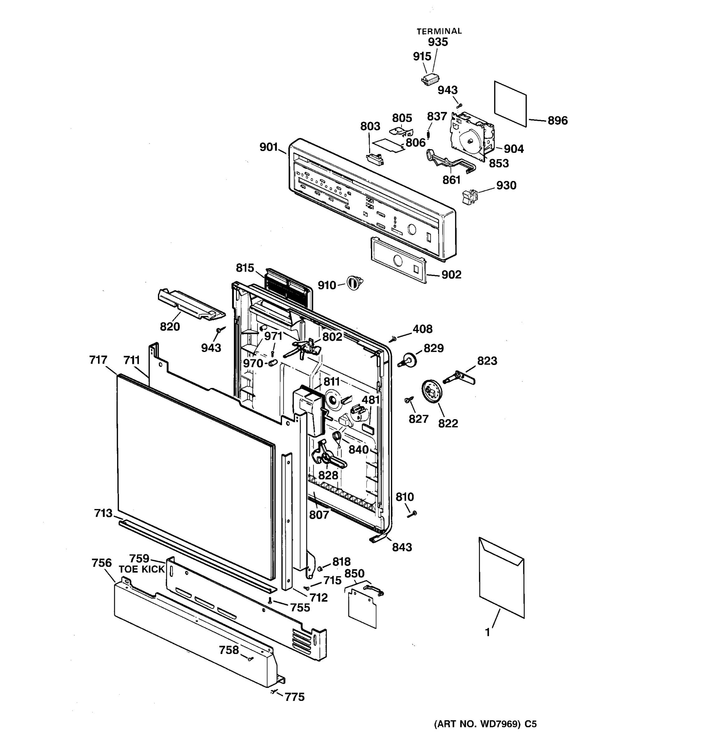 ESCUTCHEON & DOOR ASSEMBLY