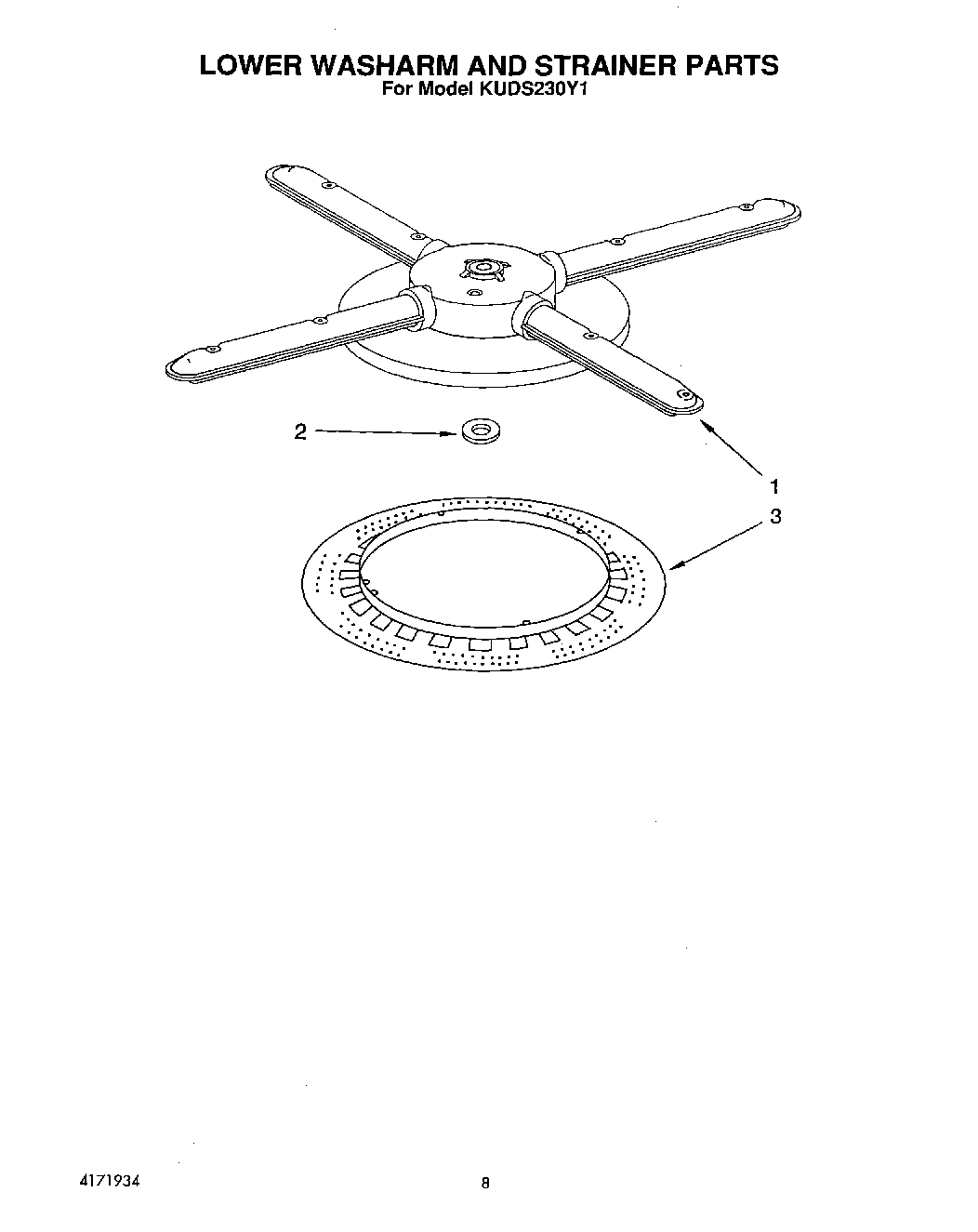 05 - LOWER WASHARM AND STRAINER
