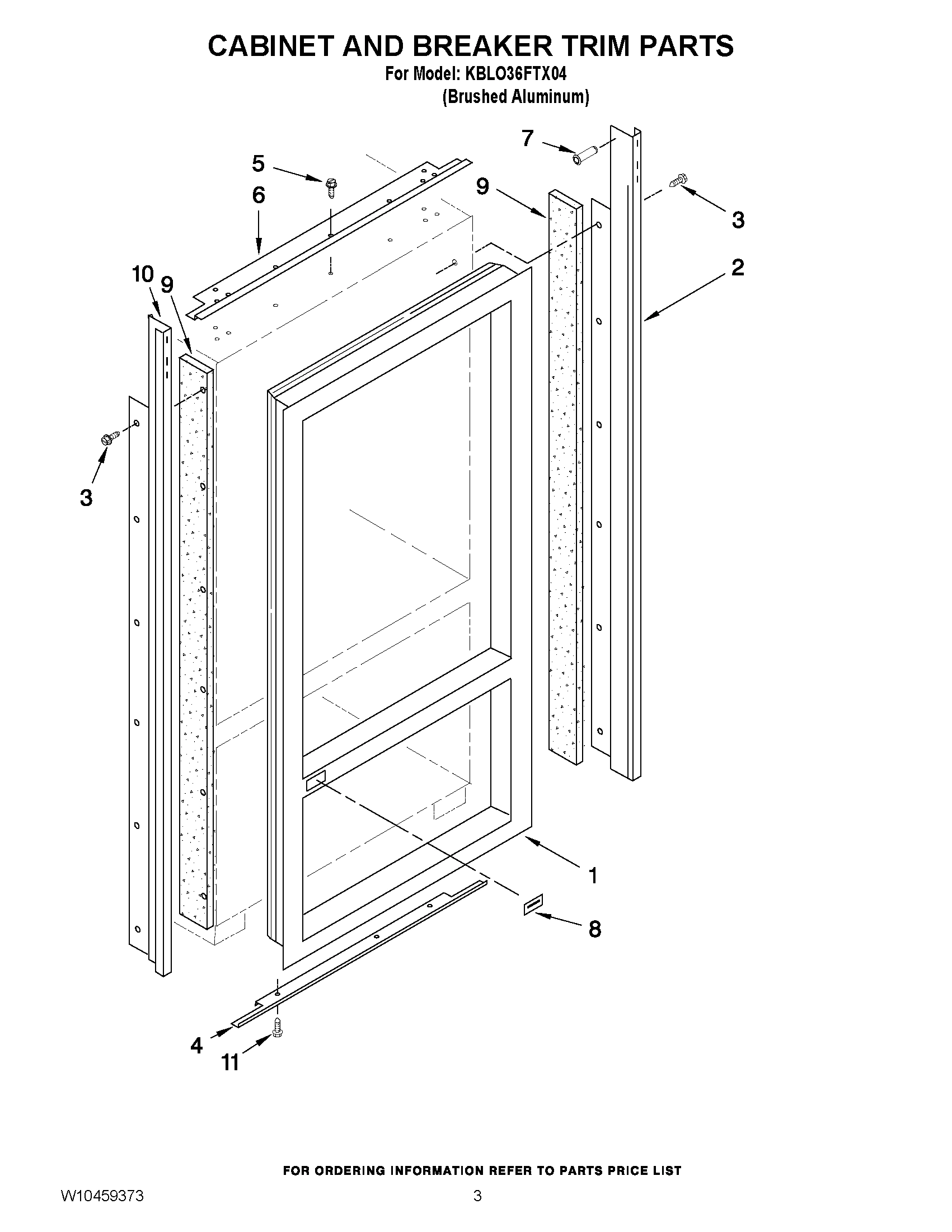 02 - CABINET AND BREAKER TRIM PARTS