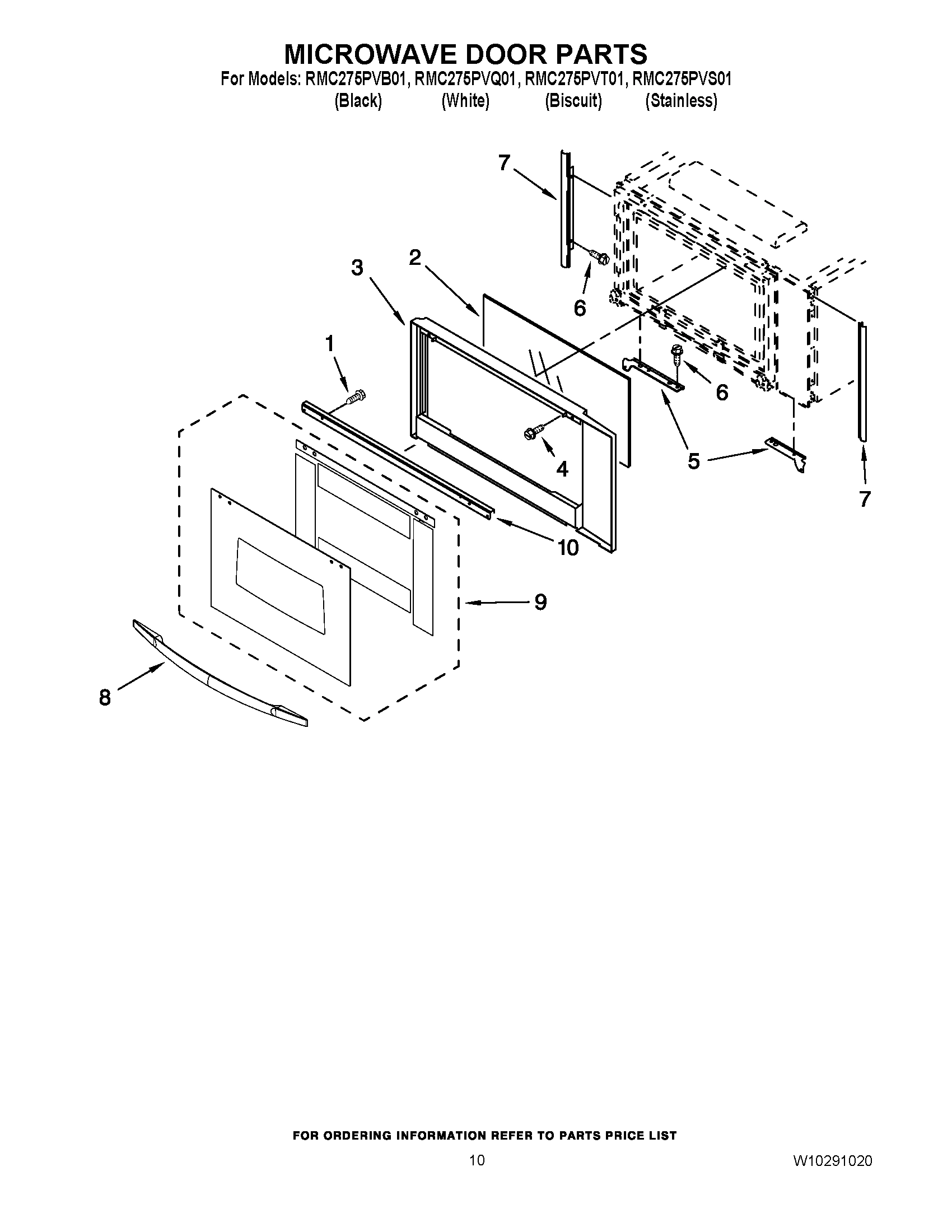 08 - MICROWAVE DOOR PARTS